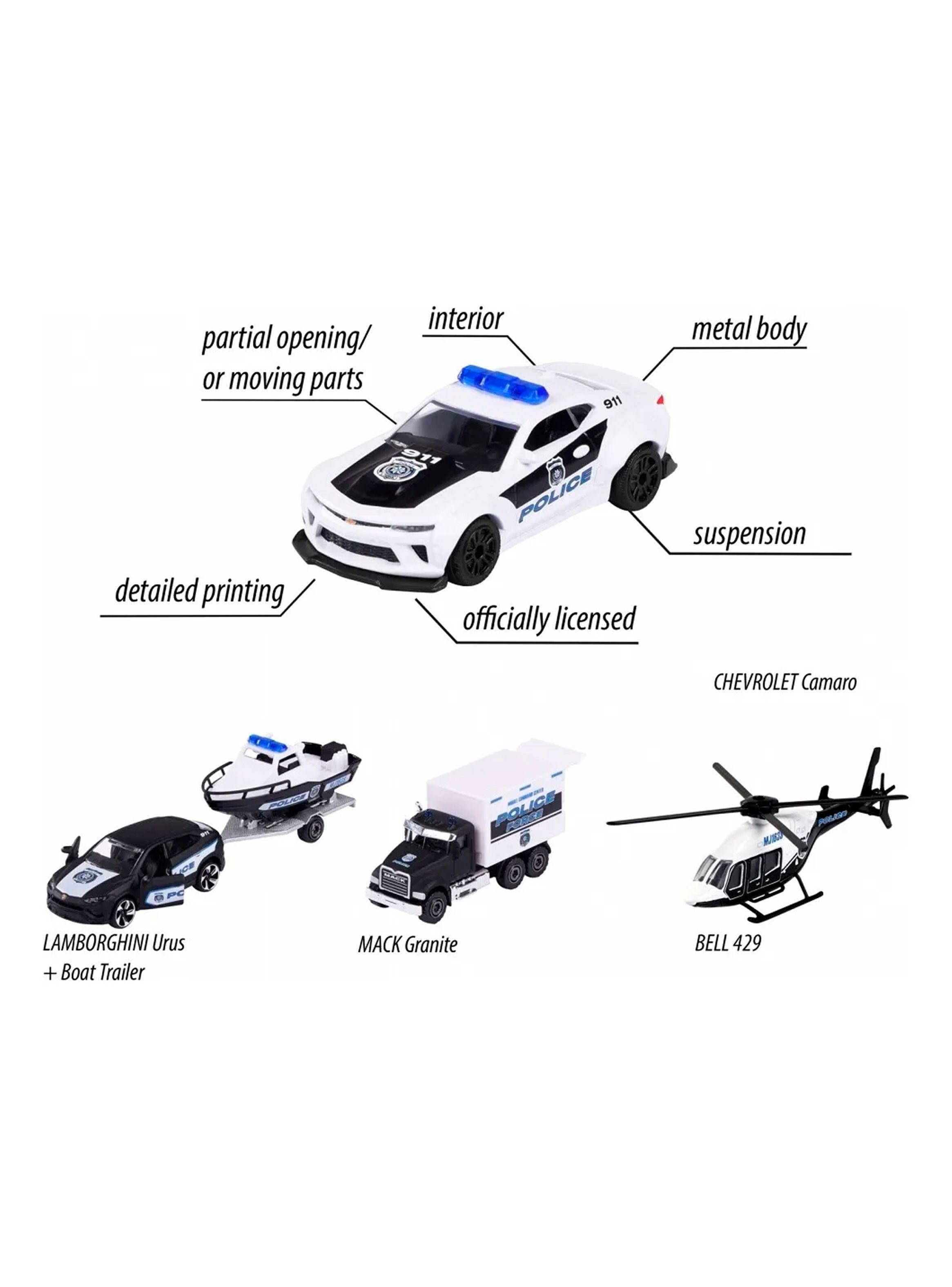 Set 5 Autos Policía Majorette Force | Metal 1:64-2