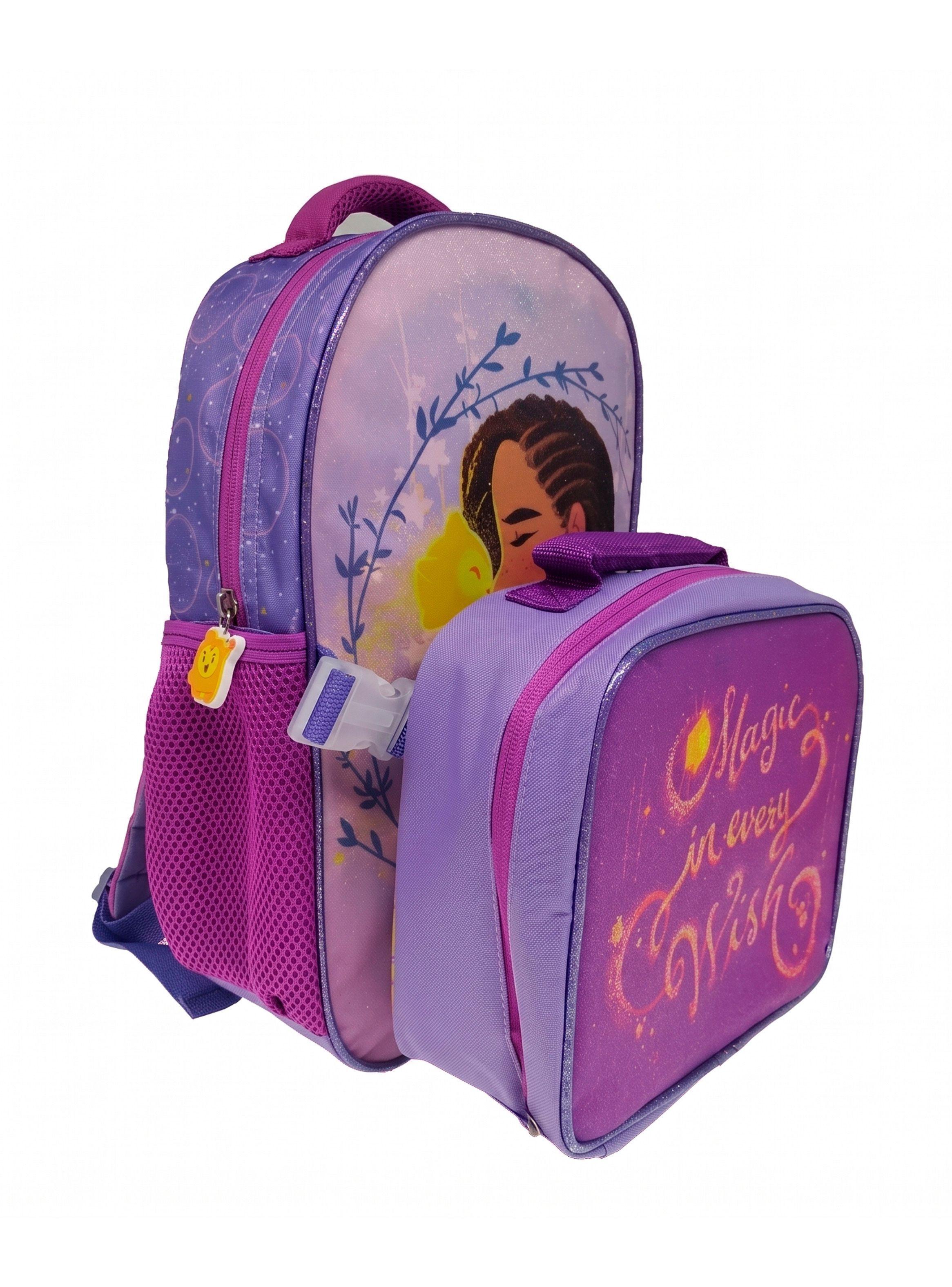 Set Mochila Escolar Con Lonchera Disney Wish Niñas Indigo-3
