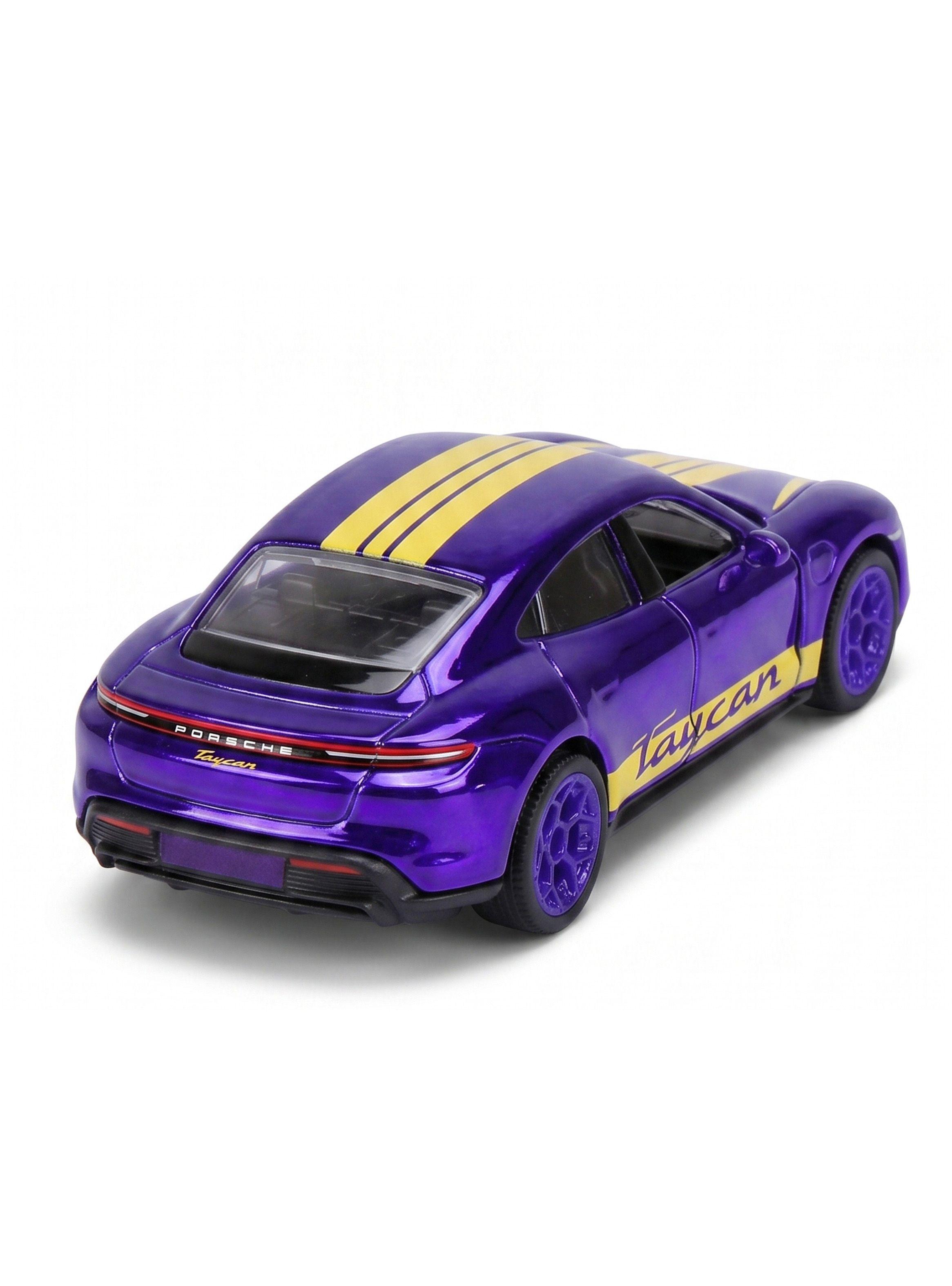 Auto Metal Porsche Taycan S Escala 1:64 Morado-2