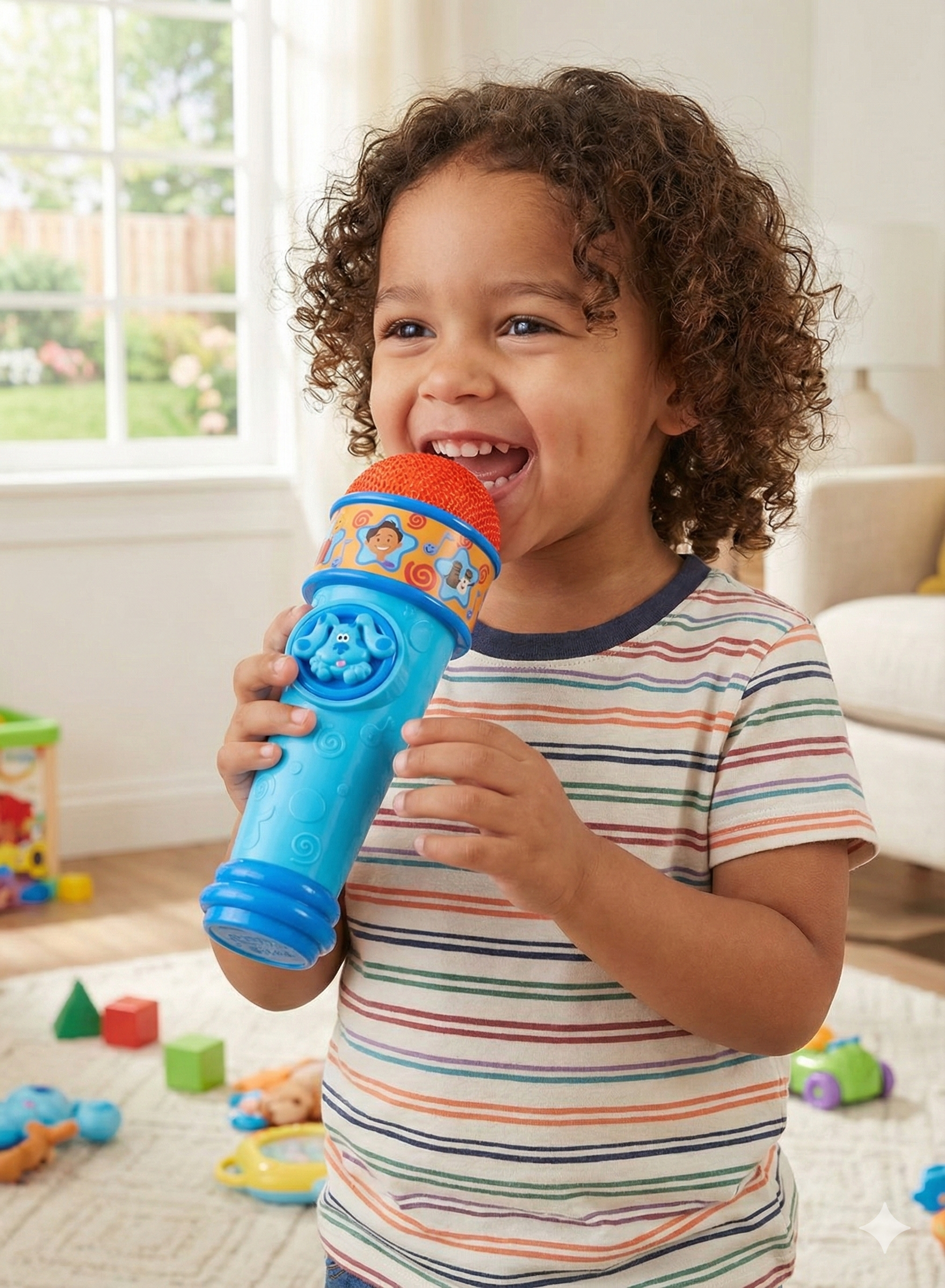 Micrófono Pistas de Blue | Luces y Música Infantil-2