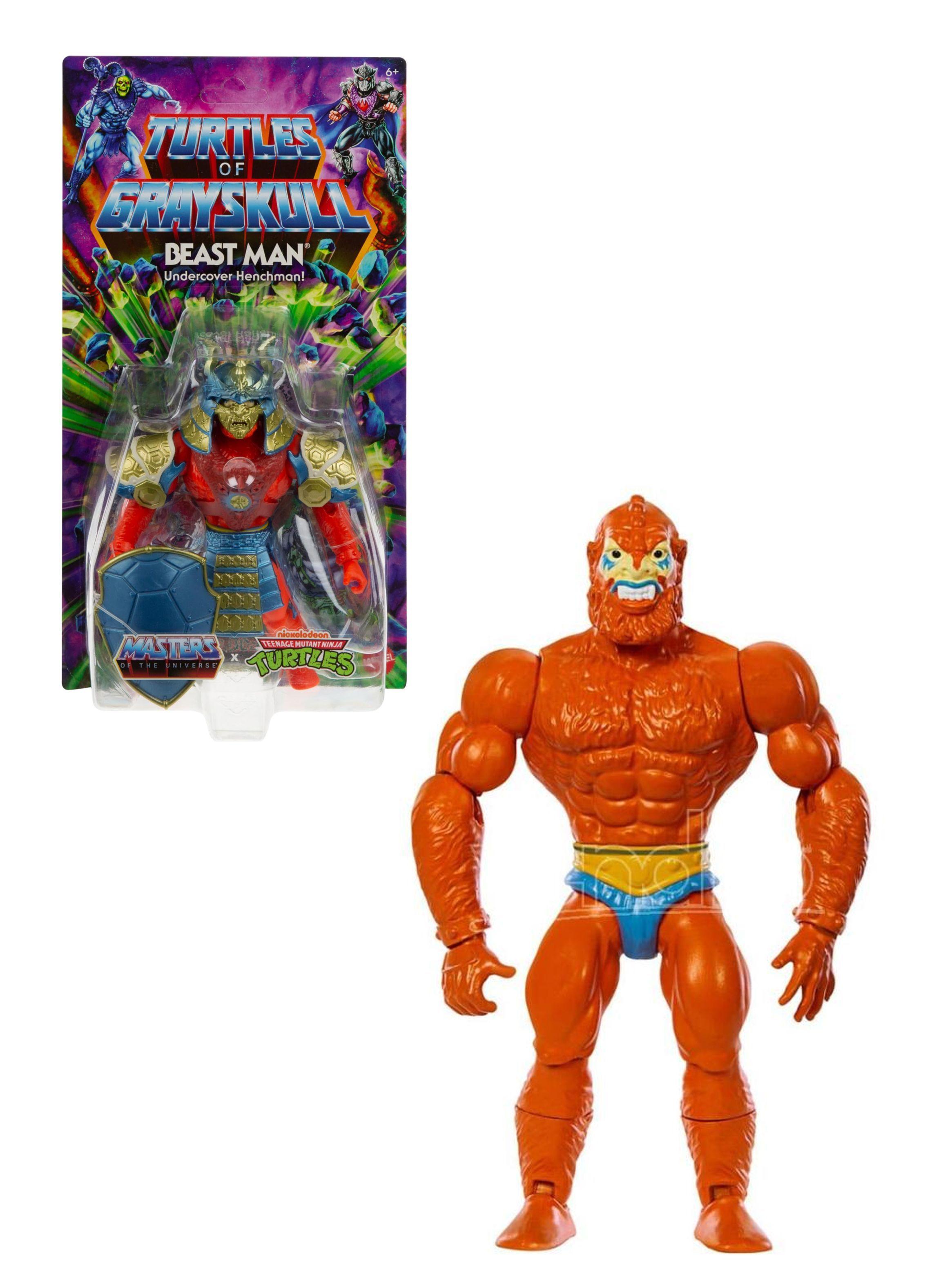 Figura de Acción Coleccionable Beast Man Masters Of The Universe Turtles Of Grayskull Wave de Mattel-0