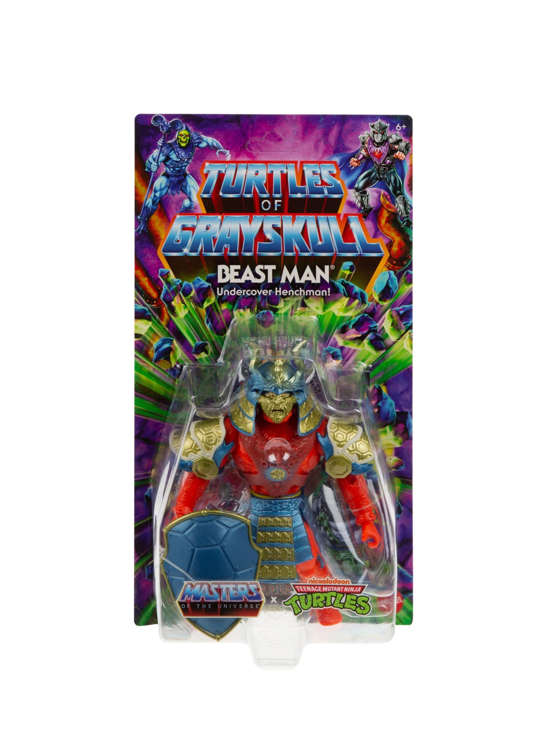 Figura de Acción Coleccionable Beast Man Masters Of The Universe Turtles Of Grayskull Wave de Mattel-5