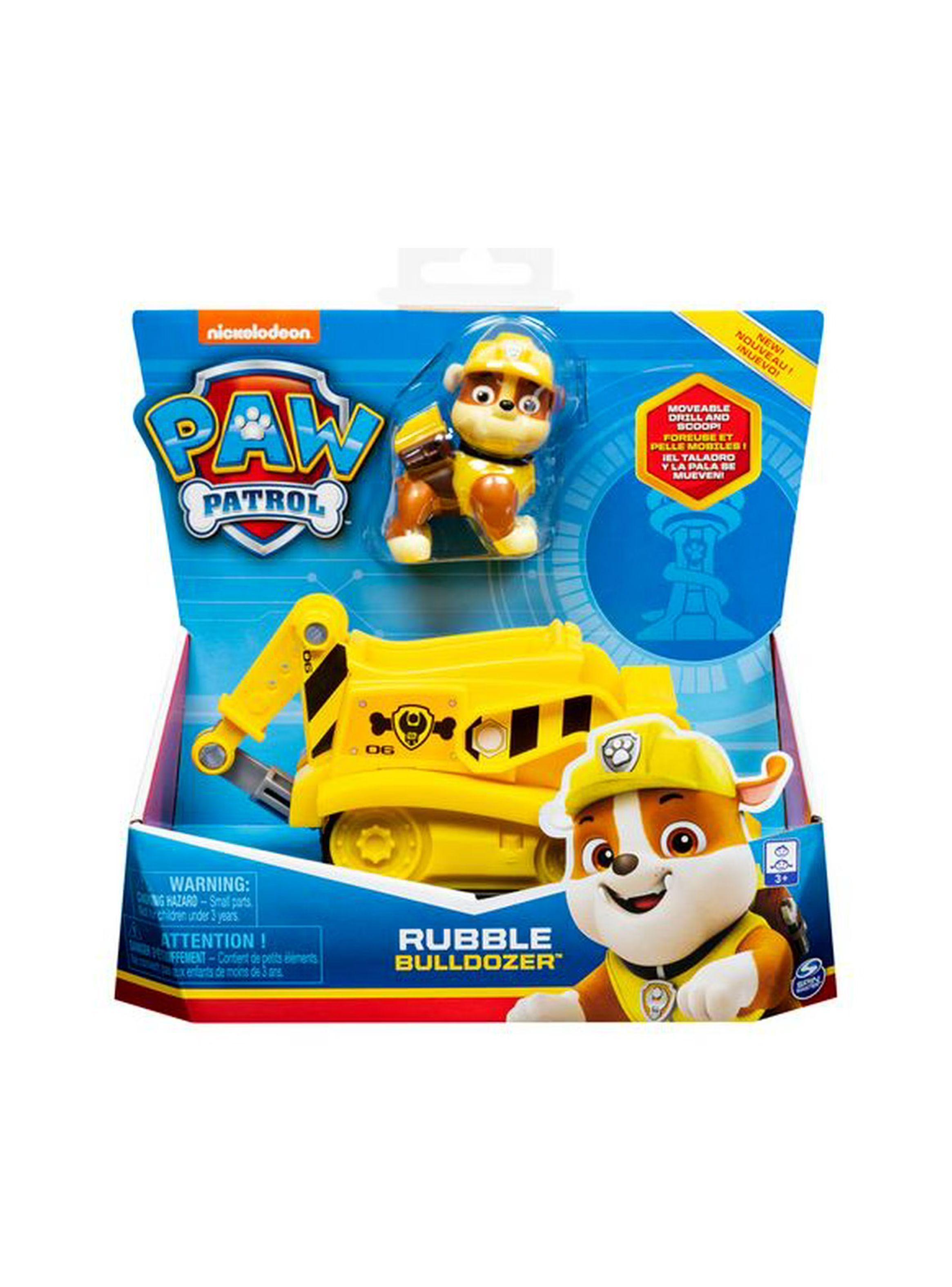 Figura Rubble Bulldozer Y Vehículo De Acción Paw Patrol de Spin Master-2