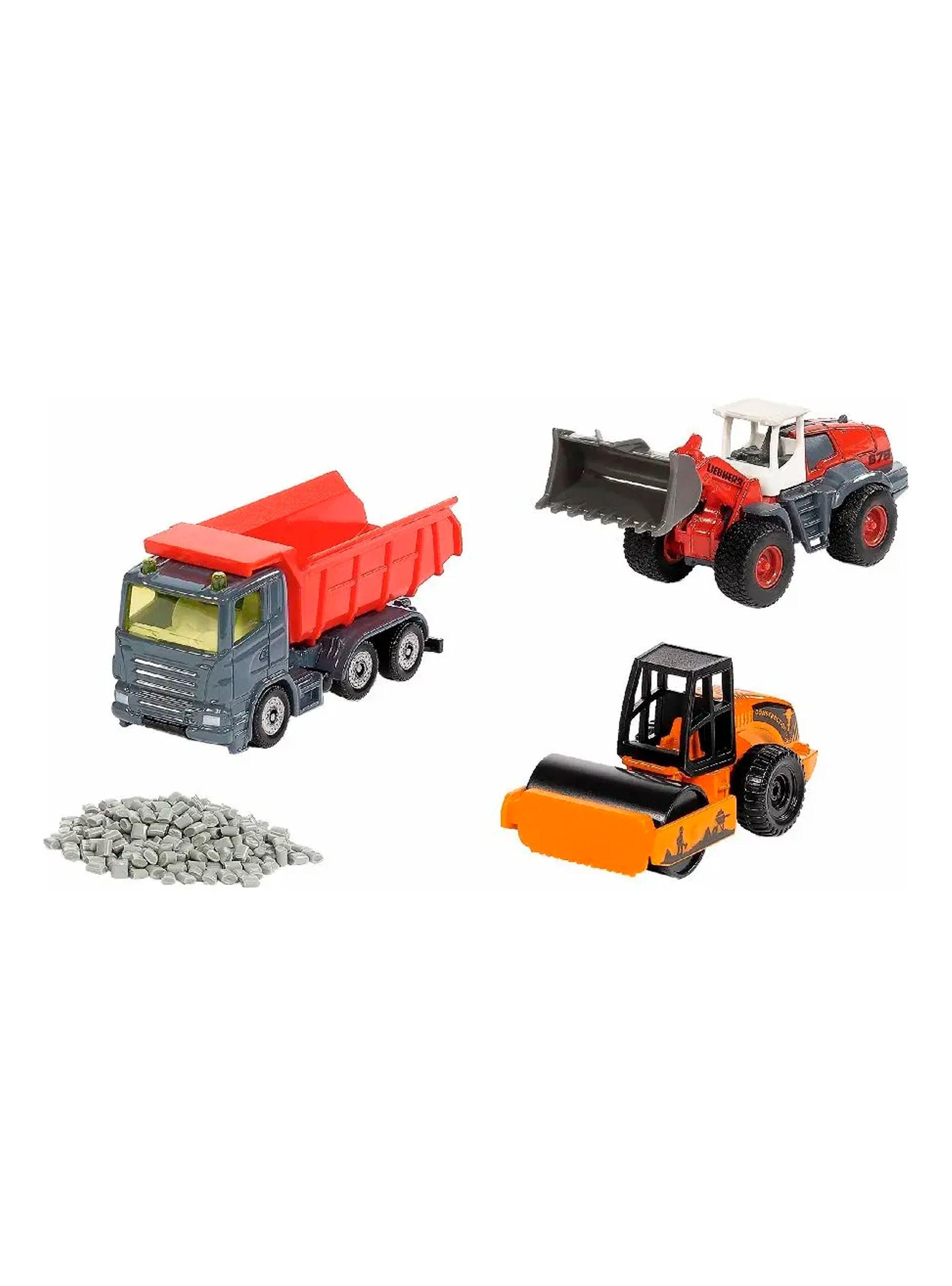 Set Obras Viales Siku: Aplanadora y Camiones | Metal 1:87-2