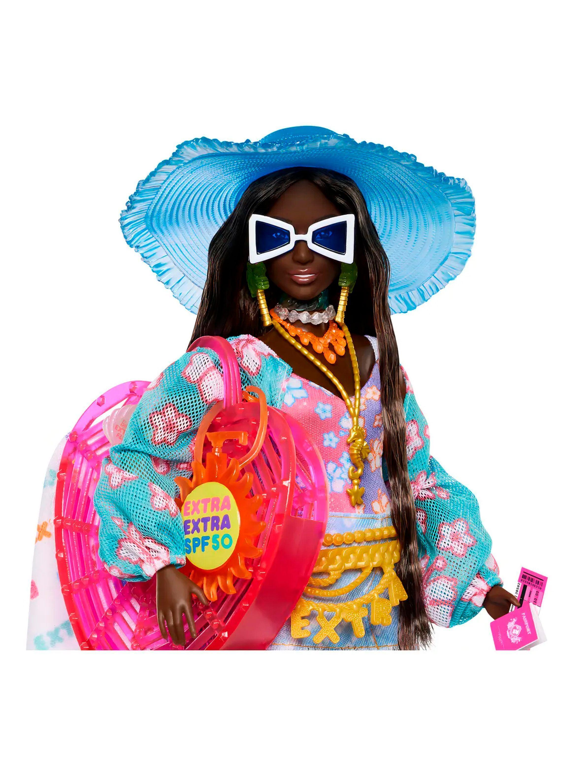 Muñeca Barbie Extra Fly Look De Playa Accesorios niños 3+-3