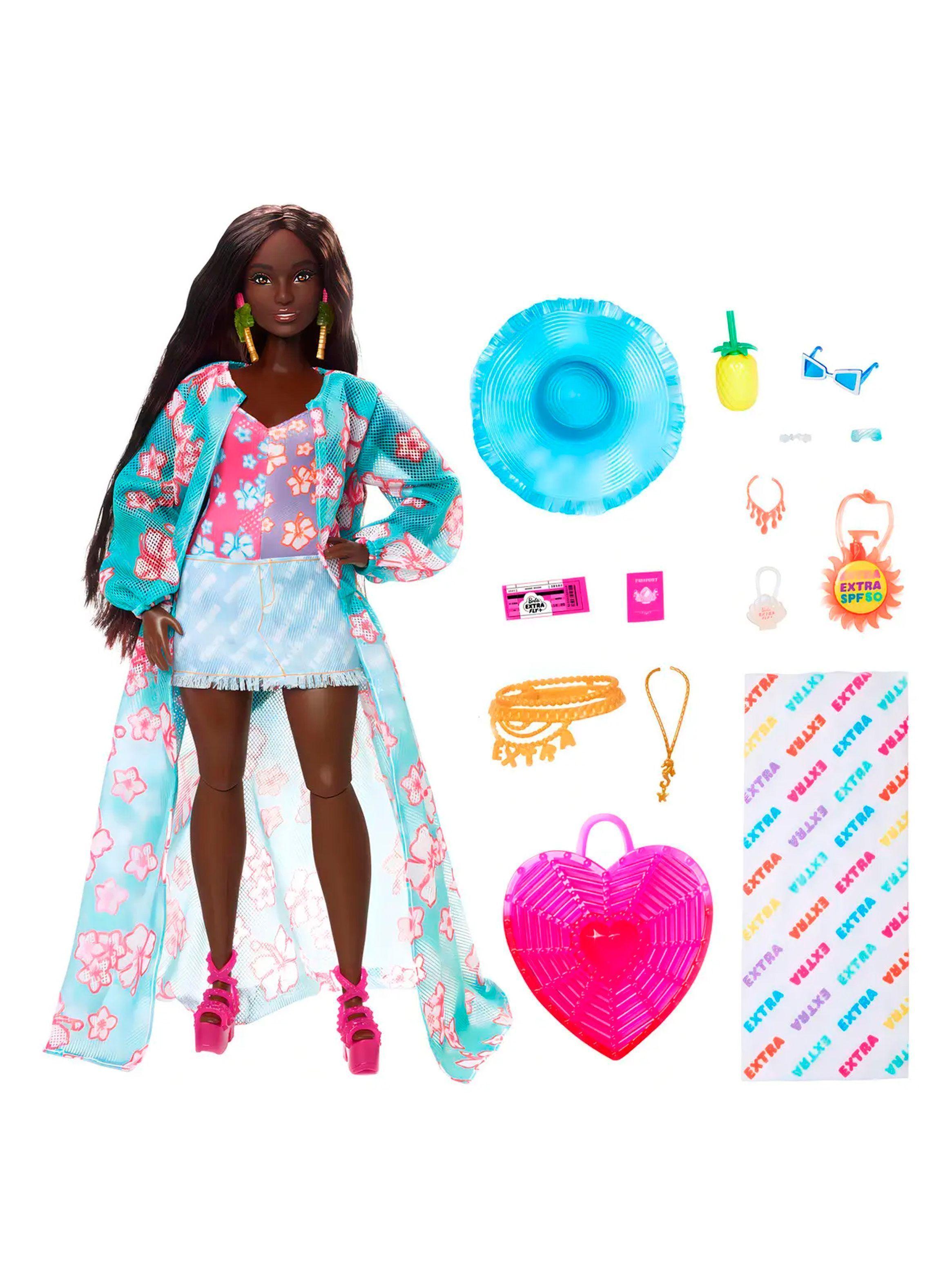 Muñeca Barbie Extra Fly Look De Playa Accesorios niños 3+-4