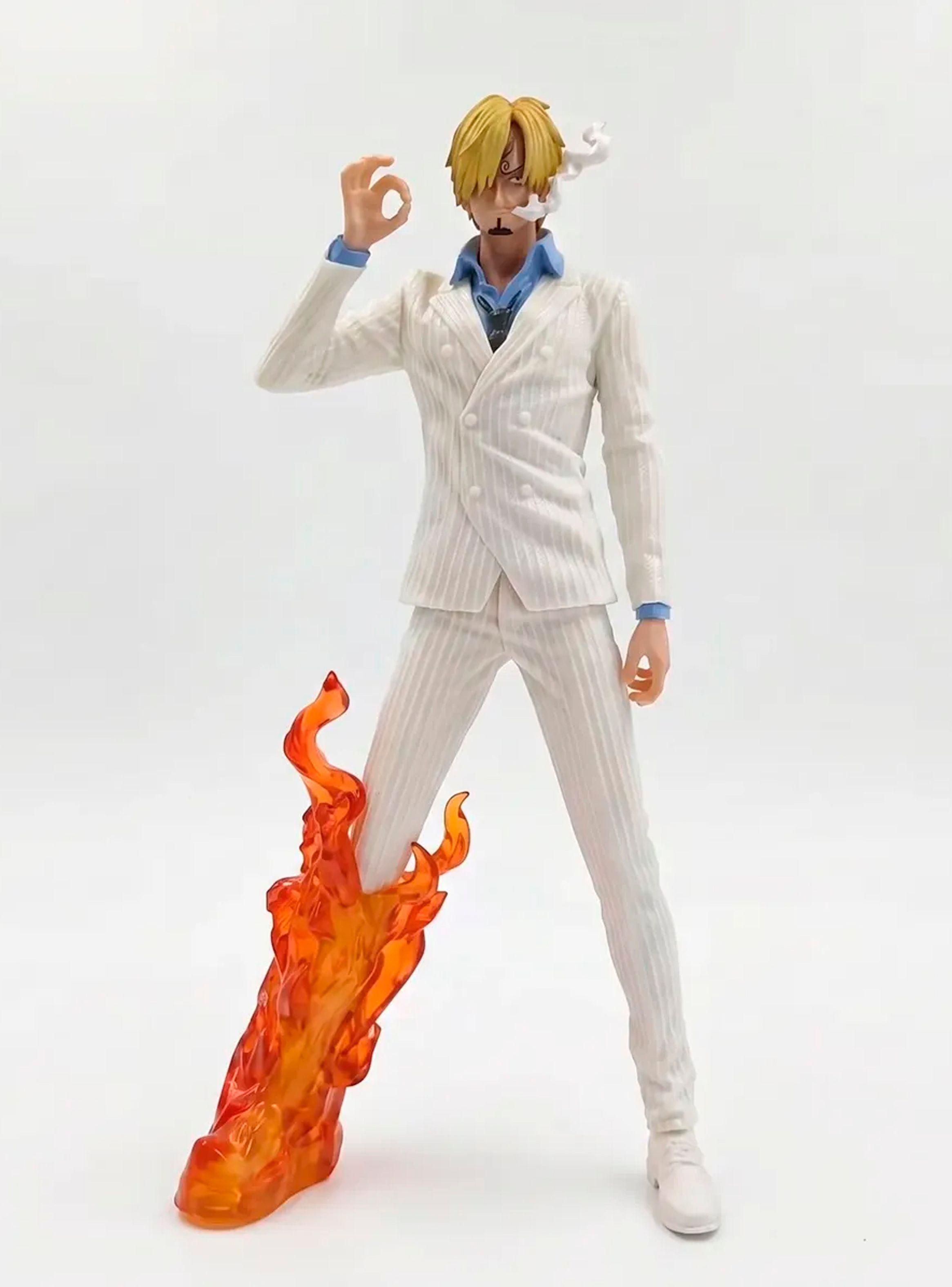 Figura Sanji One Piece 32cm Traje Blanco Diable Jambe-0