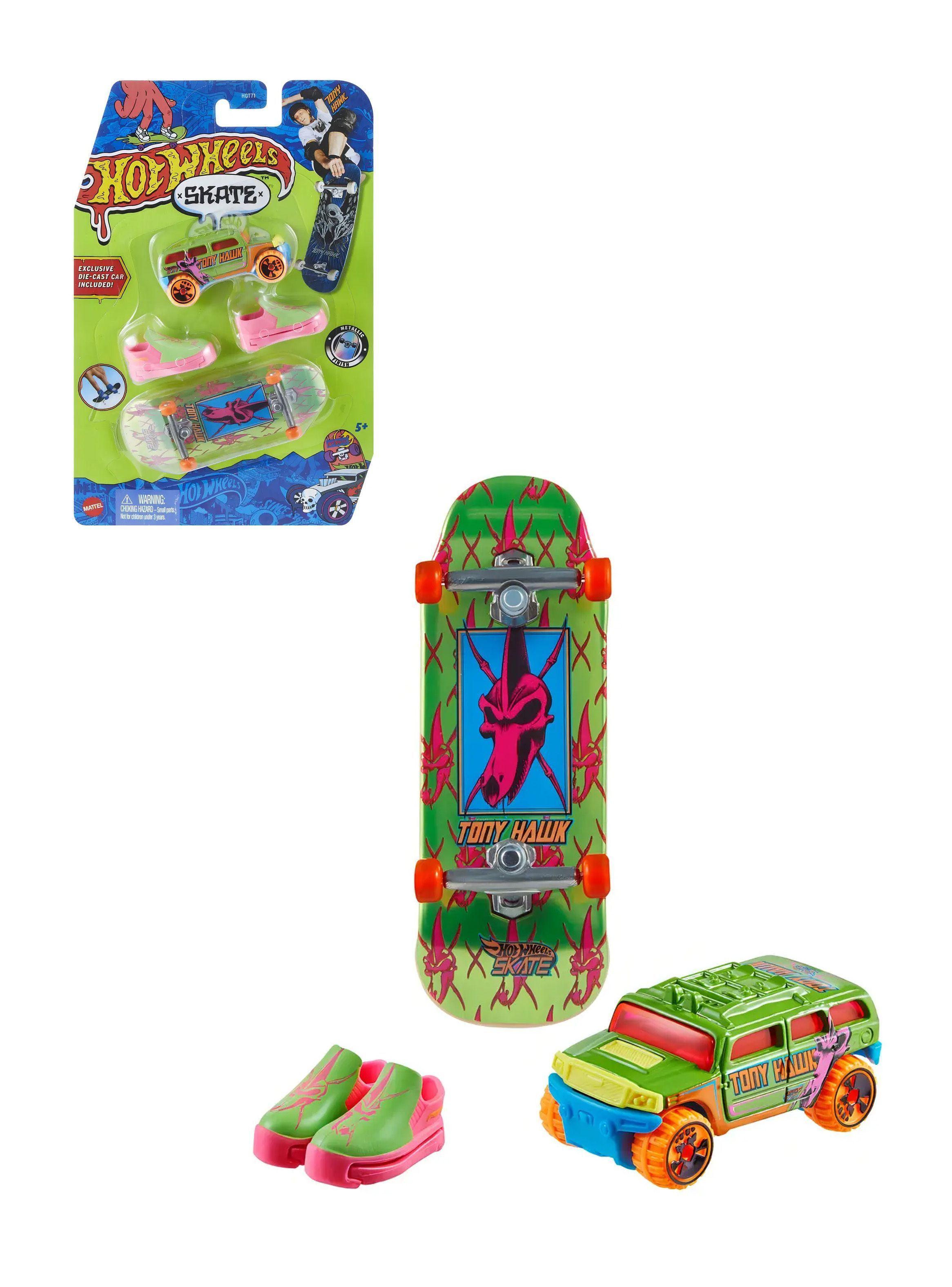 Auto Metal 1:64 Con Patineta Fingerboard Neon-0