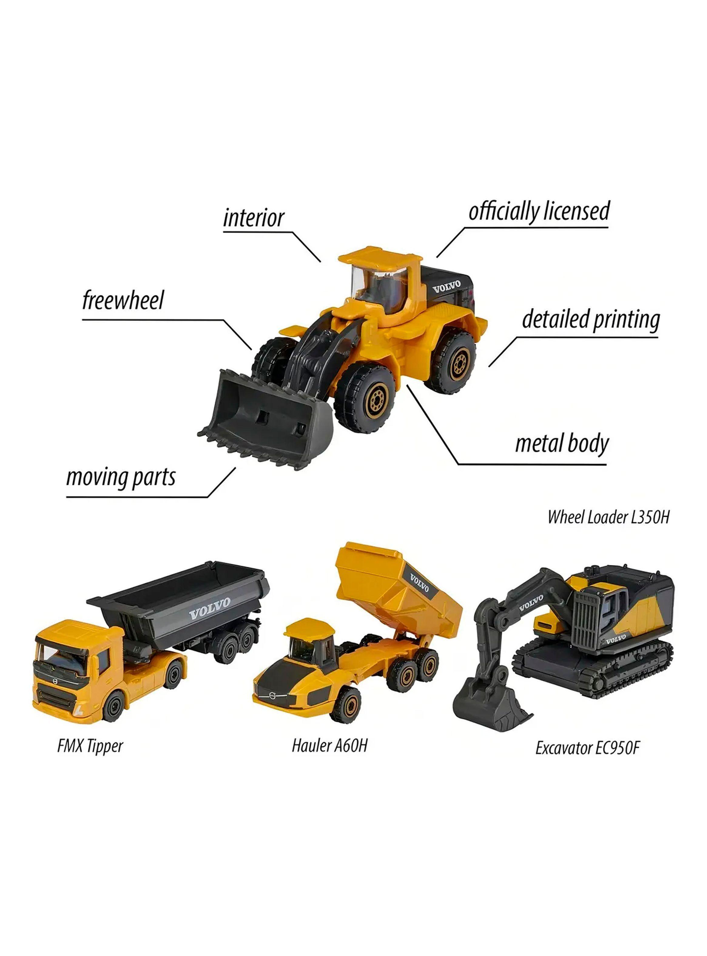 Set 4 Vehículos Volvo Construcción | Majorette-2