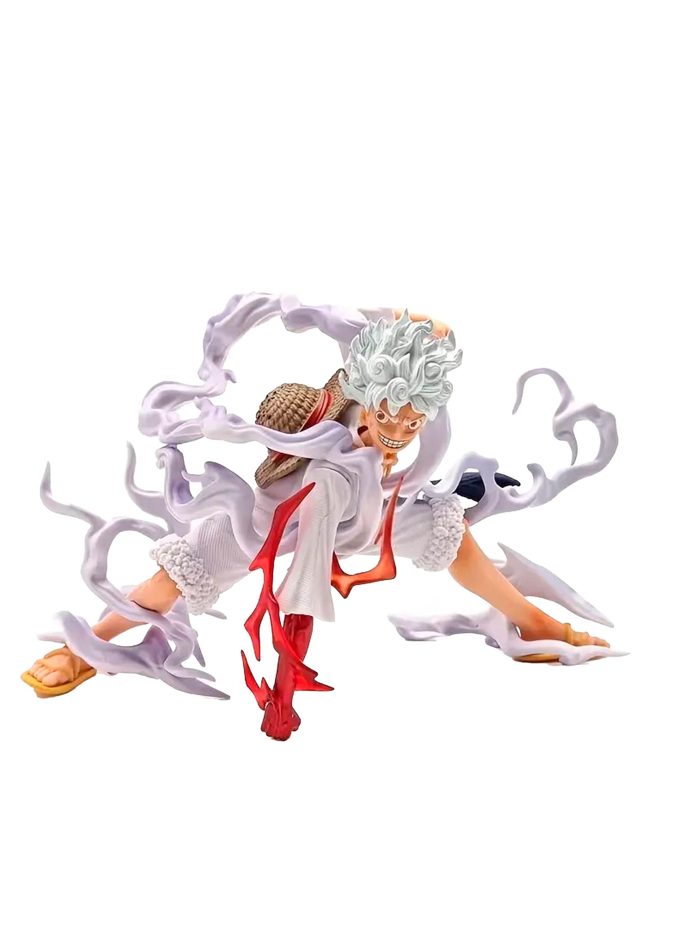 Figura Luffy Gear 5 Nika Pose Batalla 14cm One Piece Genérico-0