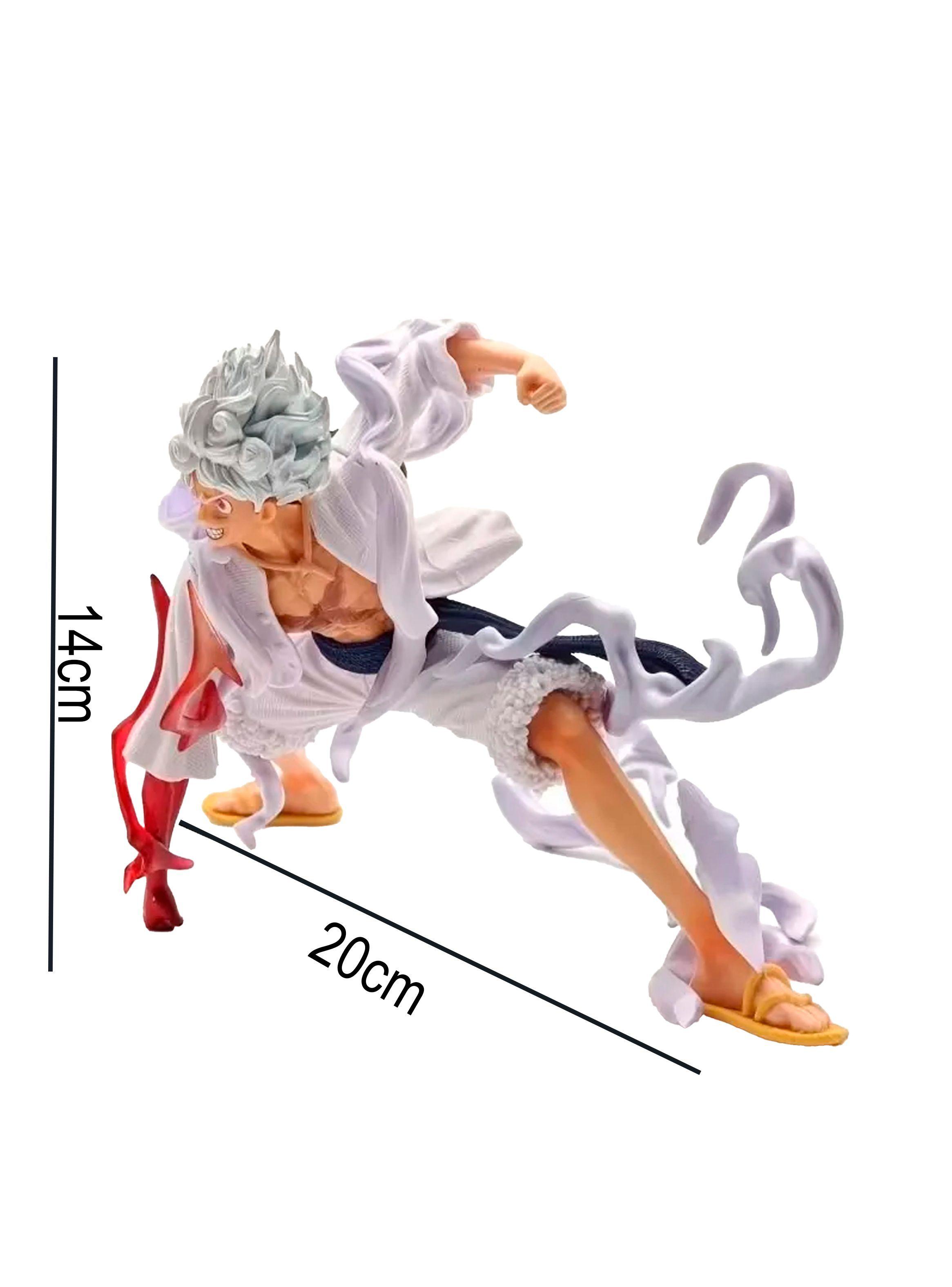 Figura Luffy Gear 5 Nika Pose Batalla 14cm One Piece Genérico-1