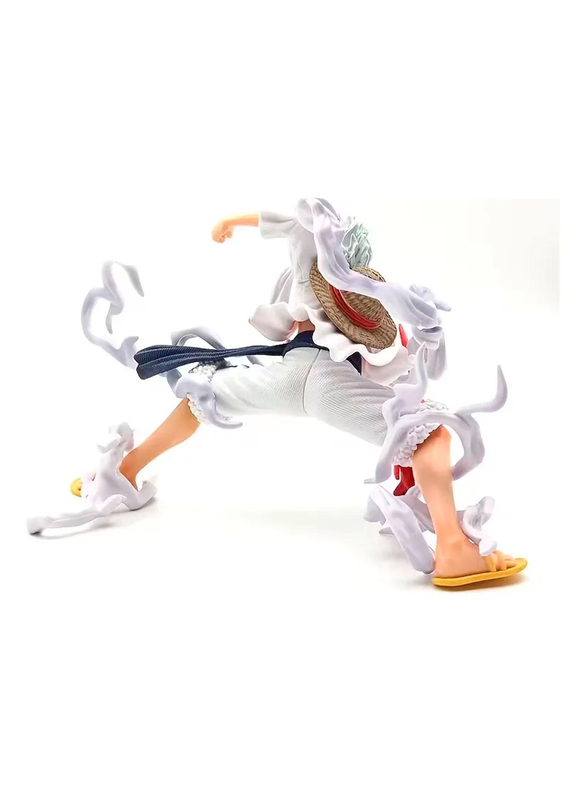 Figura Luffy Gear 5 Nika Pose Batalla 14cm One Piece Genérico-2