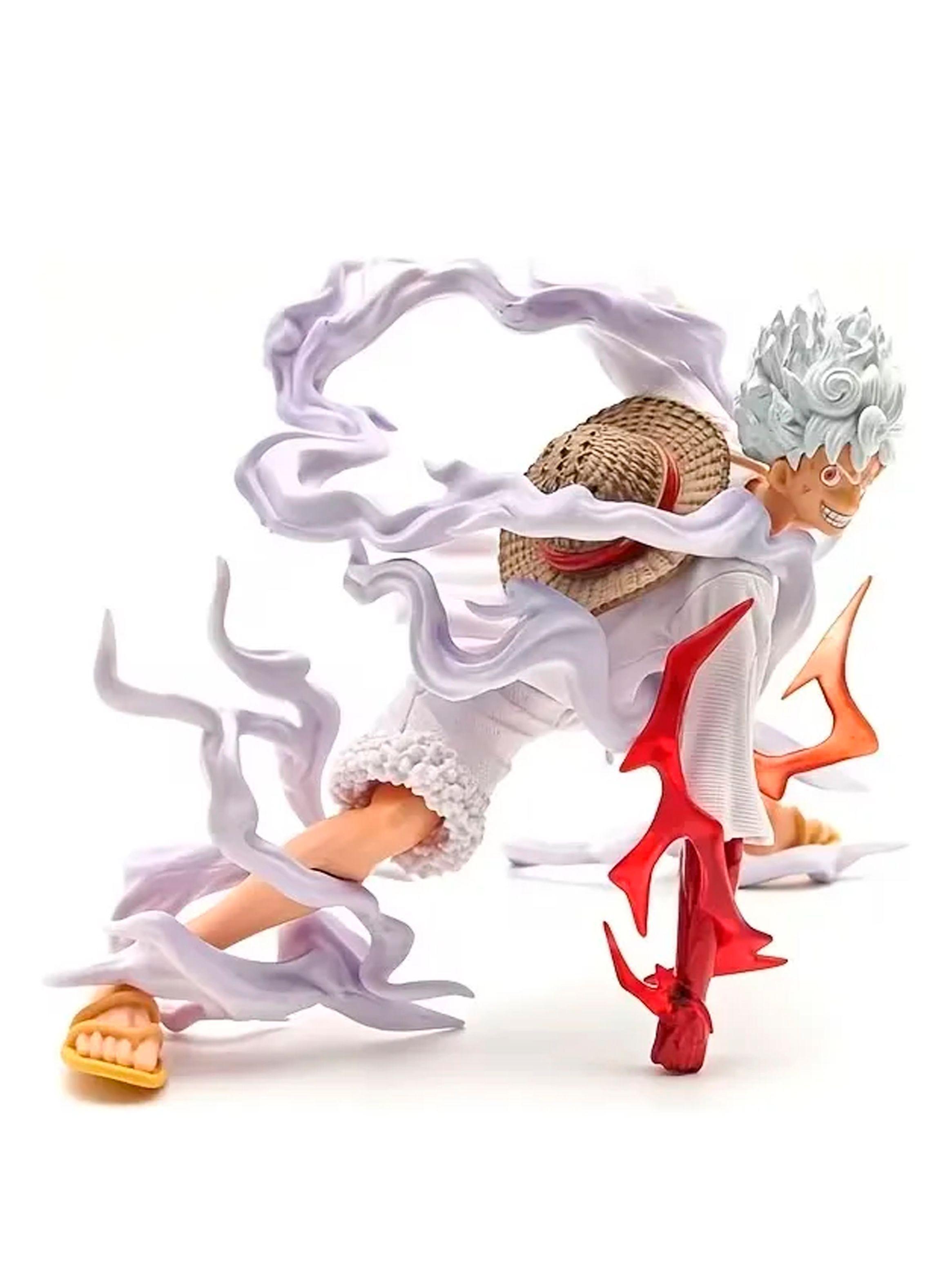 Figura Luffy Gear 5 Nika Pose Batalla 14cm One Piece Genérico-4