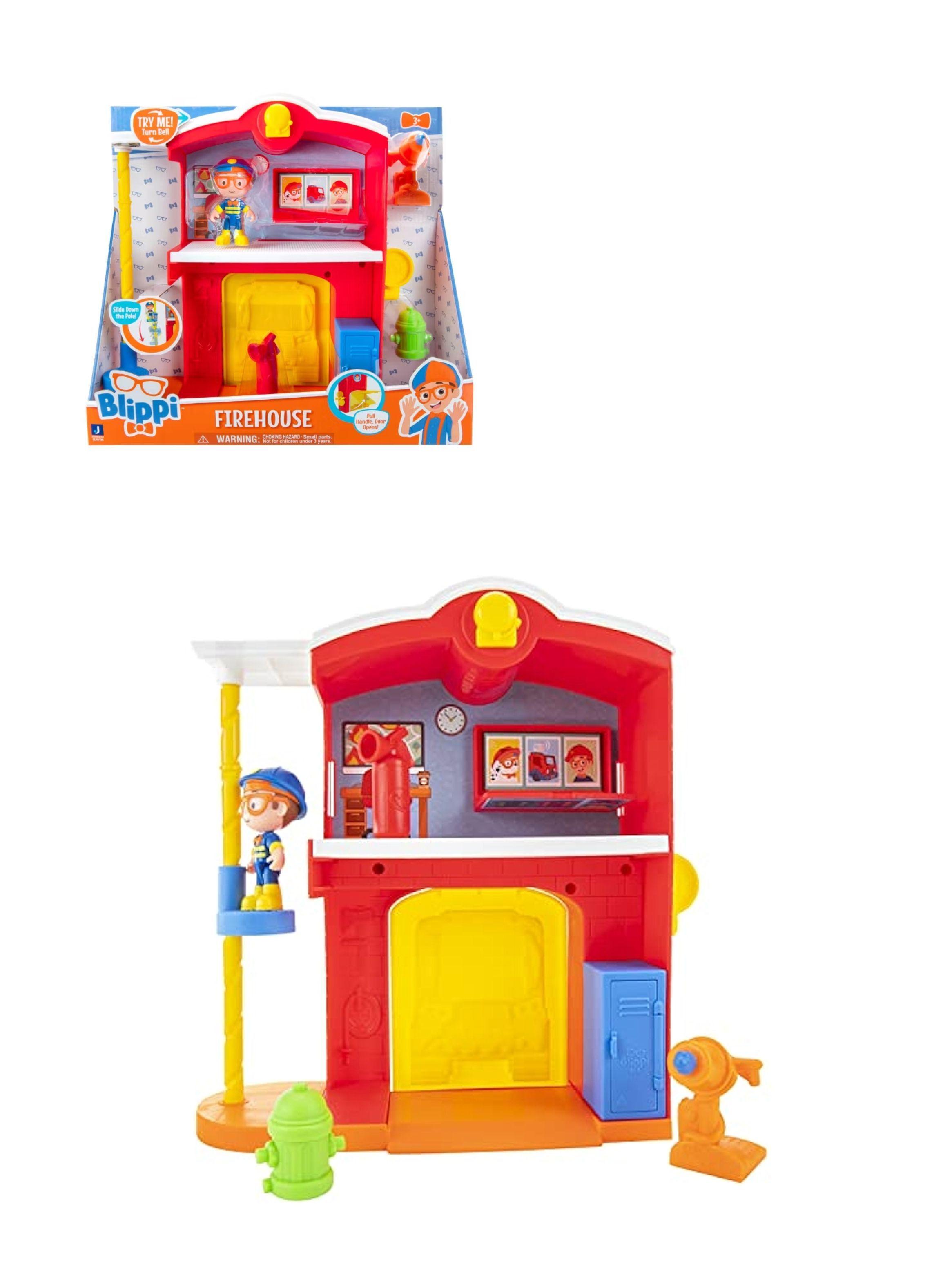 Blippi Juego De Bomberos, Incluye Figura De Bombero Color Casa De Bomberos-0