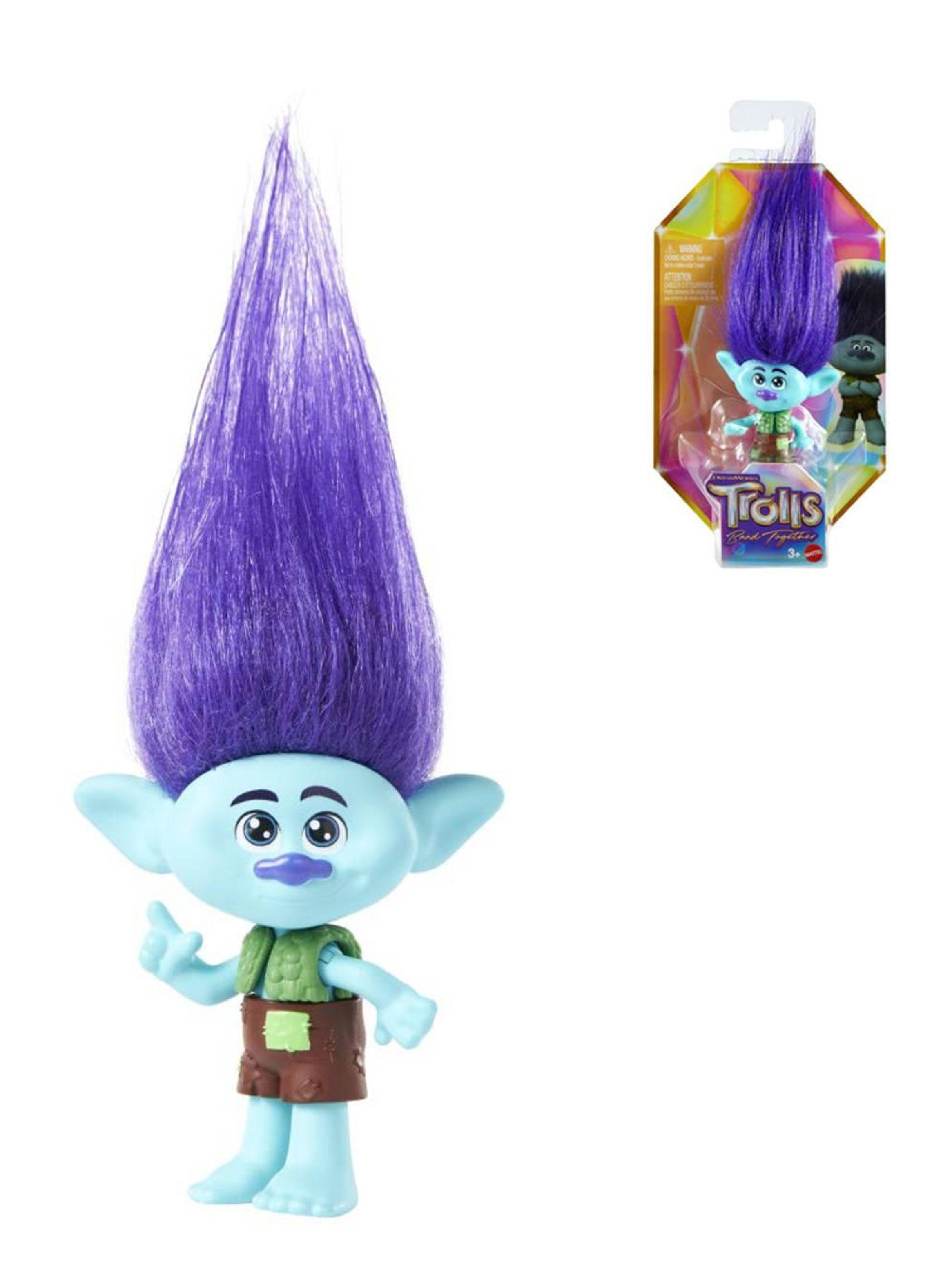 Figura Trolls: Band Together Pelo Morado Mini Branch de Mattel-0