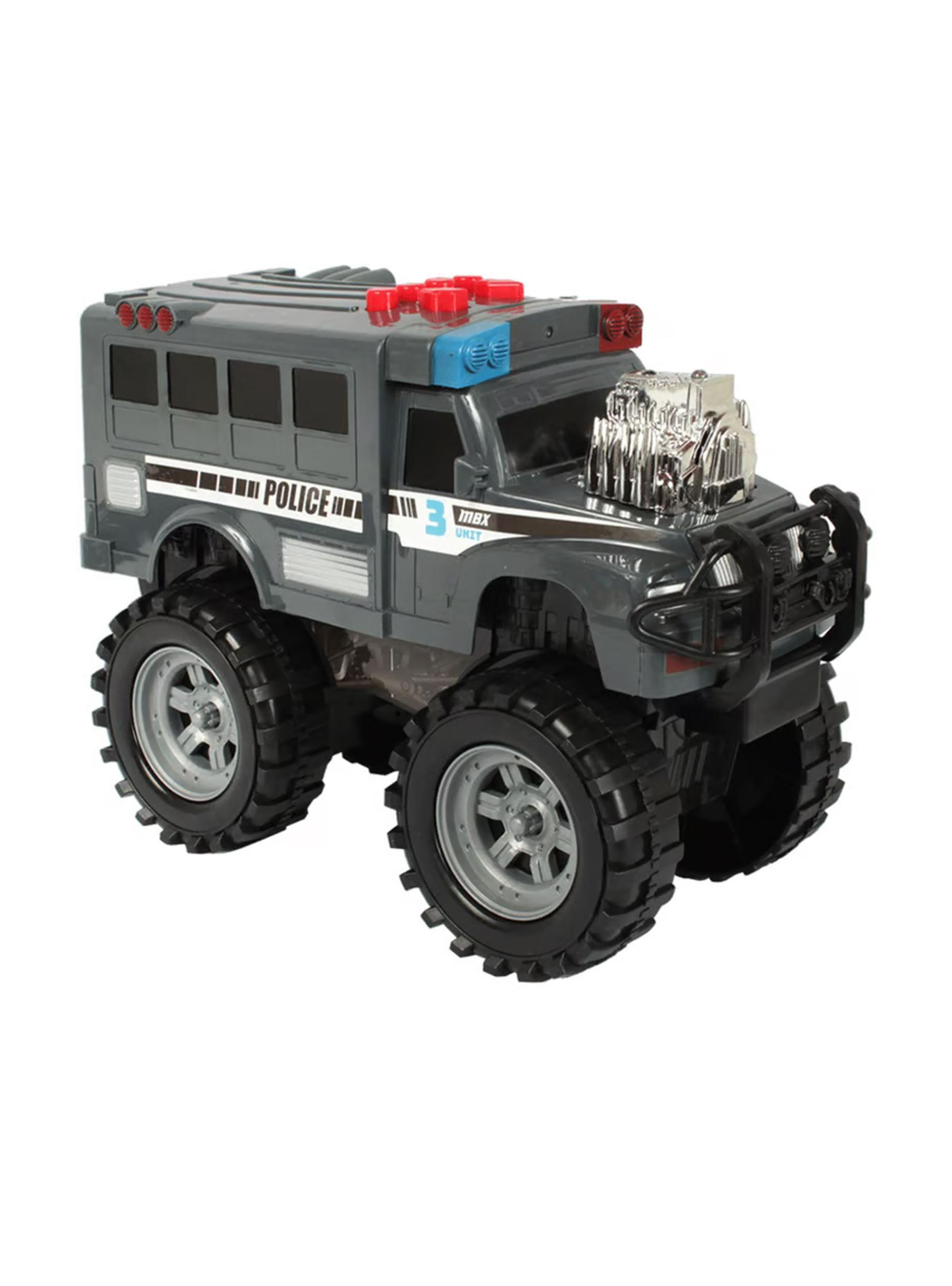 Auto Gigante Rescue Truck Policía Motorizado con Luces y Sonido de Matchbox-1