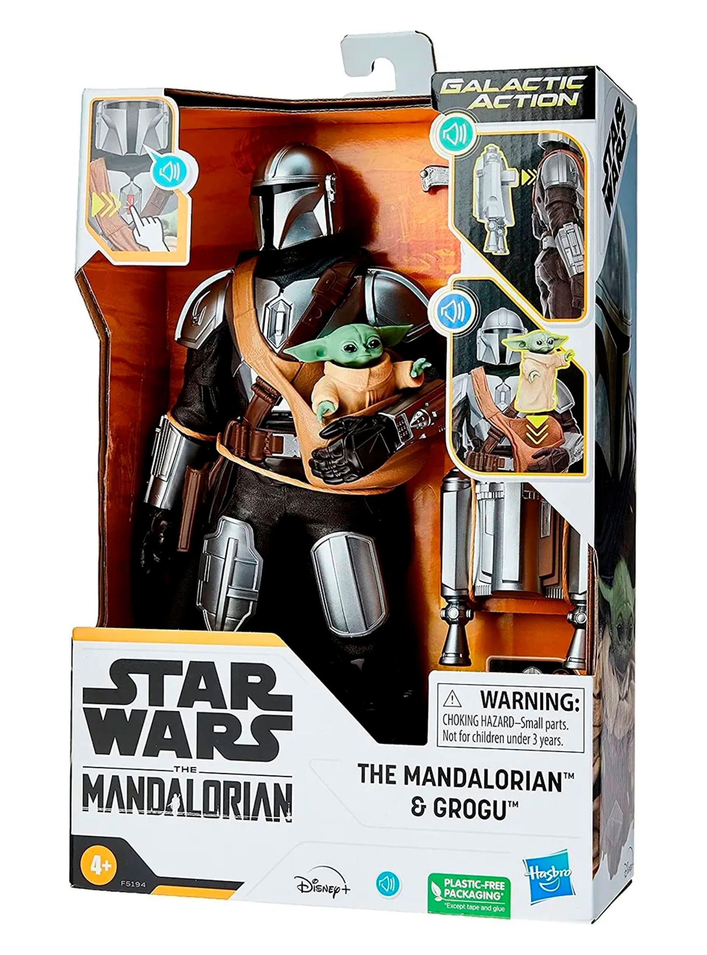 Figura Interactiva Mandalorian y Grogu 30 cm | Star Wars Galactic Action-5