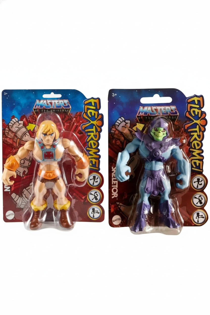 Pack Figuras He-Man Y Skeletor Flextreme 10cm Motu Mattel-3