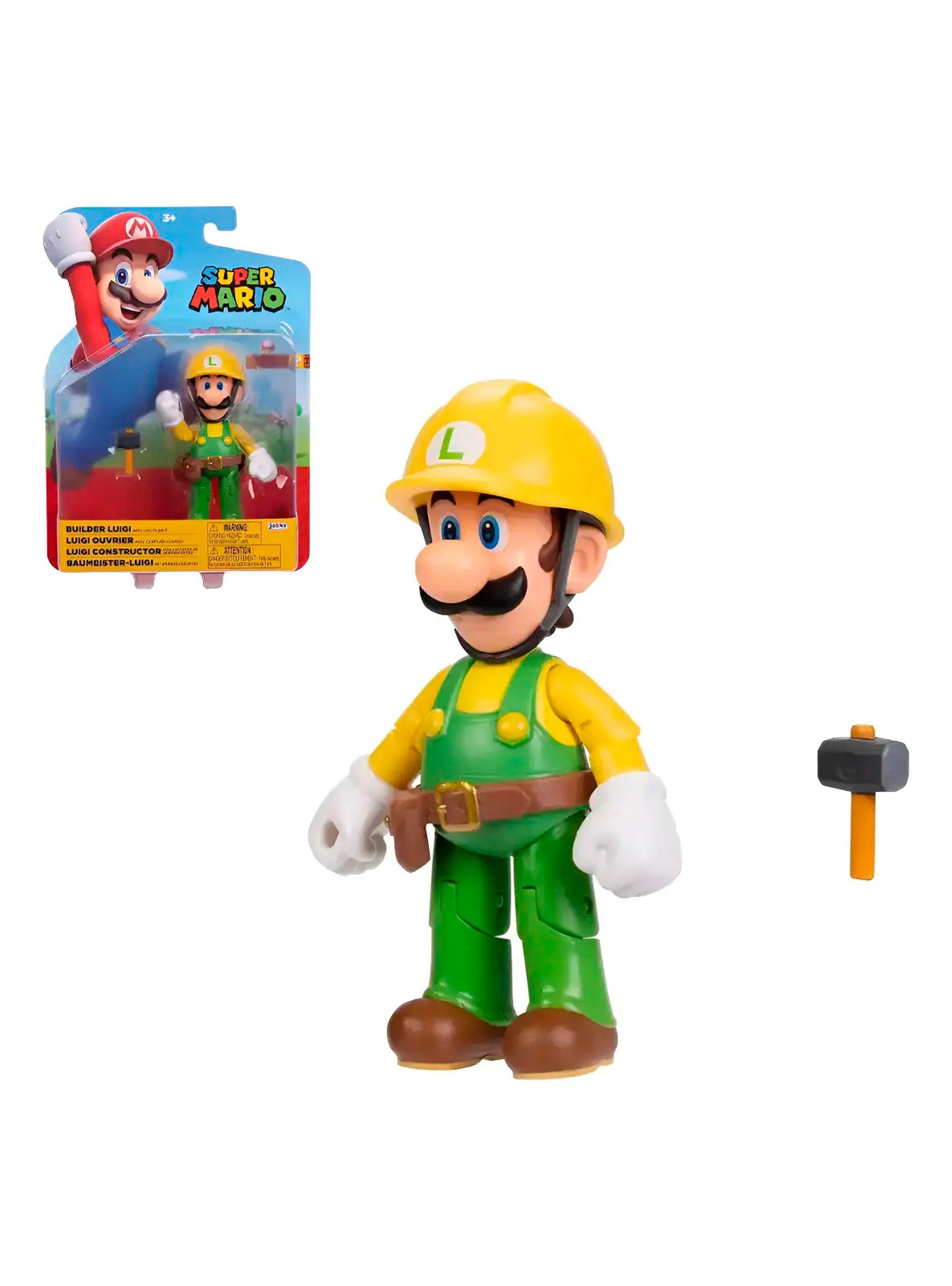Figura Luigi Constructor Super Mario 10cm niños 3+-0