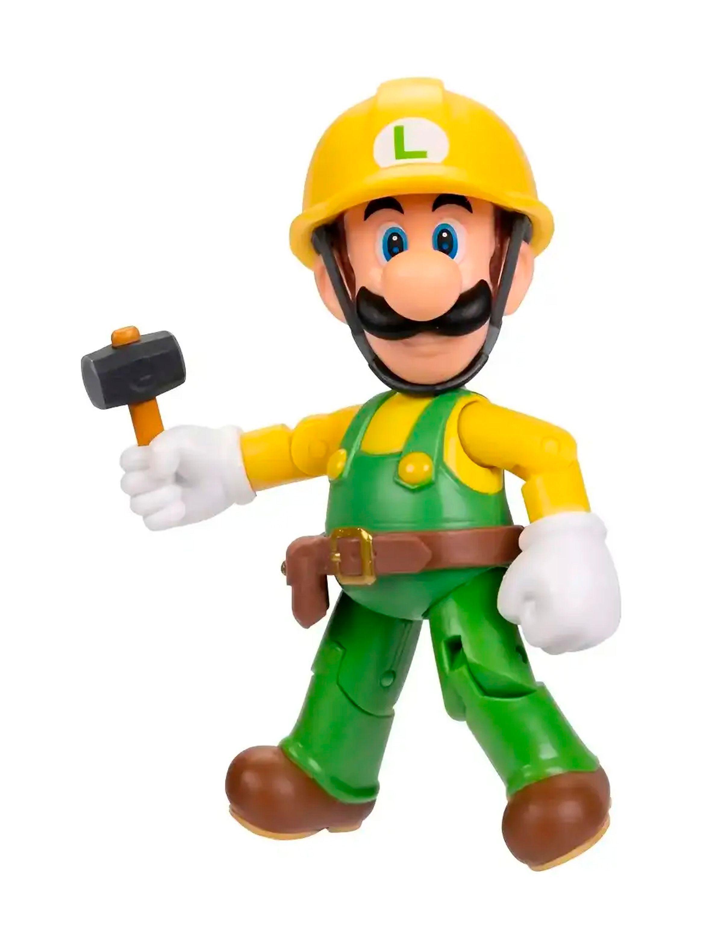 Figura Luigi Constructor Super Mario 10cm niños 3+-1