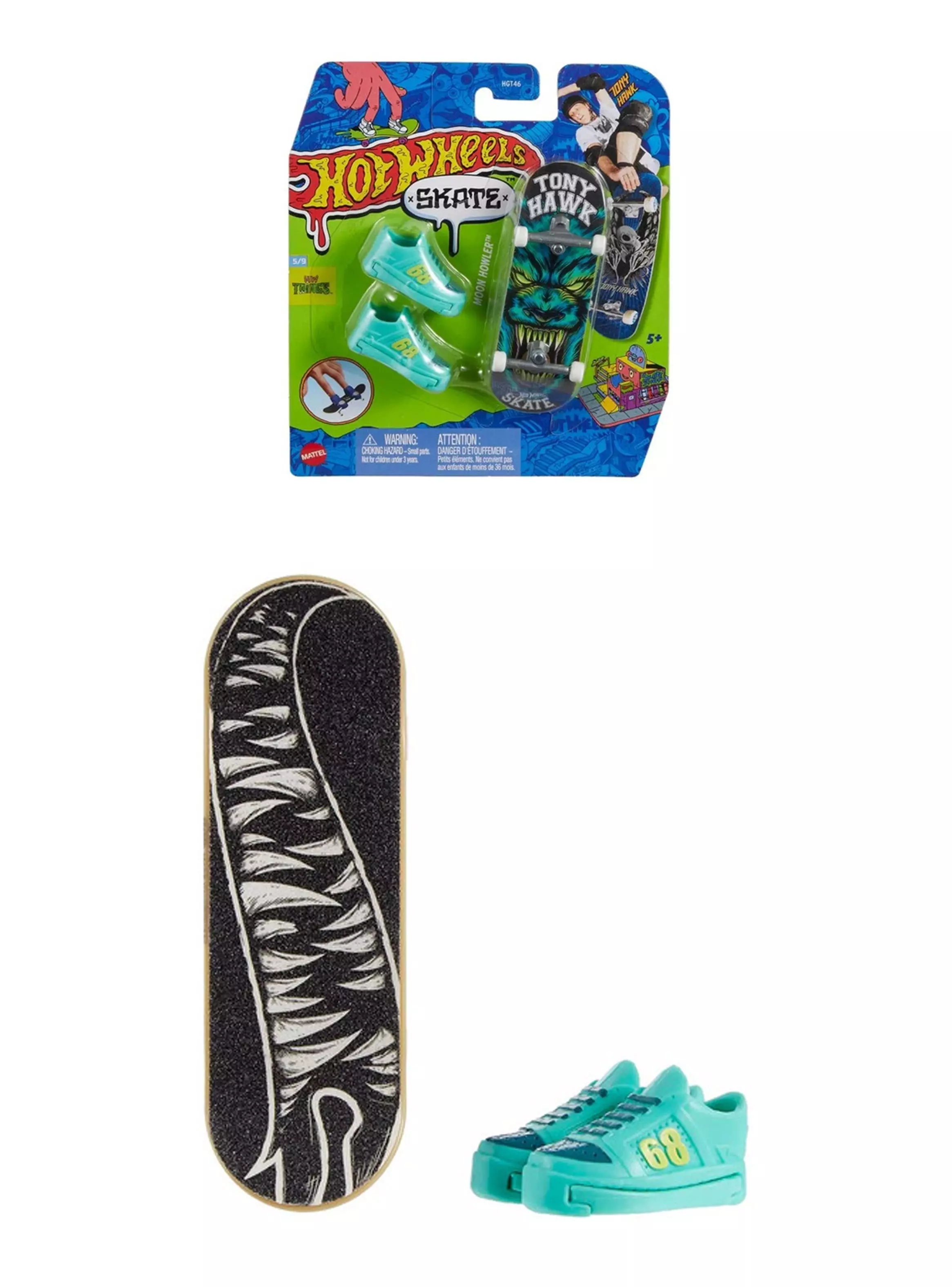 Skate Fingerboard Moon Howler Hot Wheels de Mattel-0
