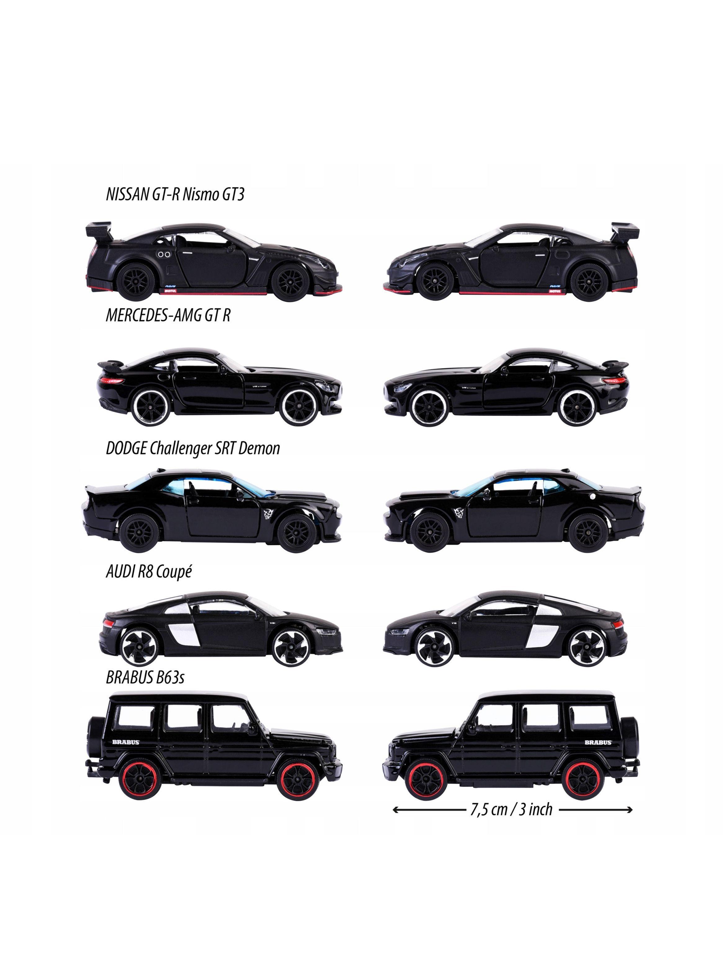 Autos De Colección Majorette Black Edition Luxury 5 Pack-2
