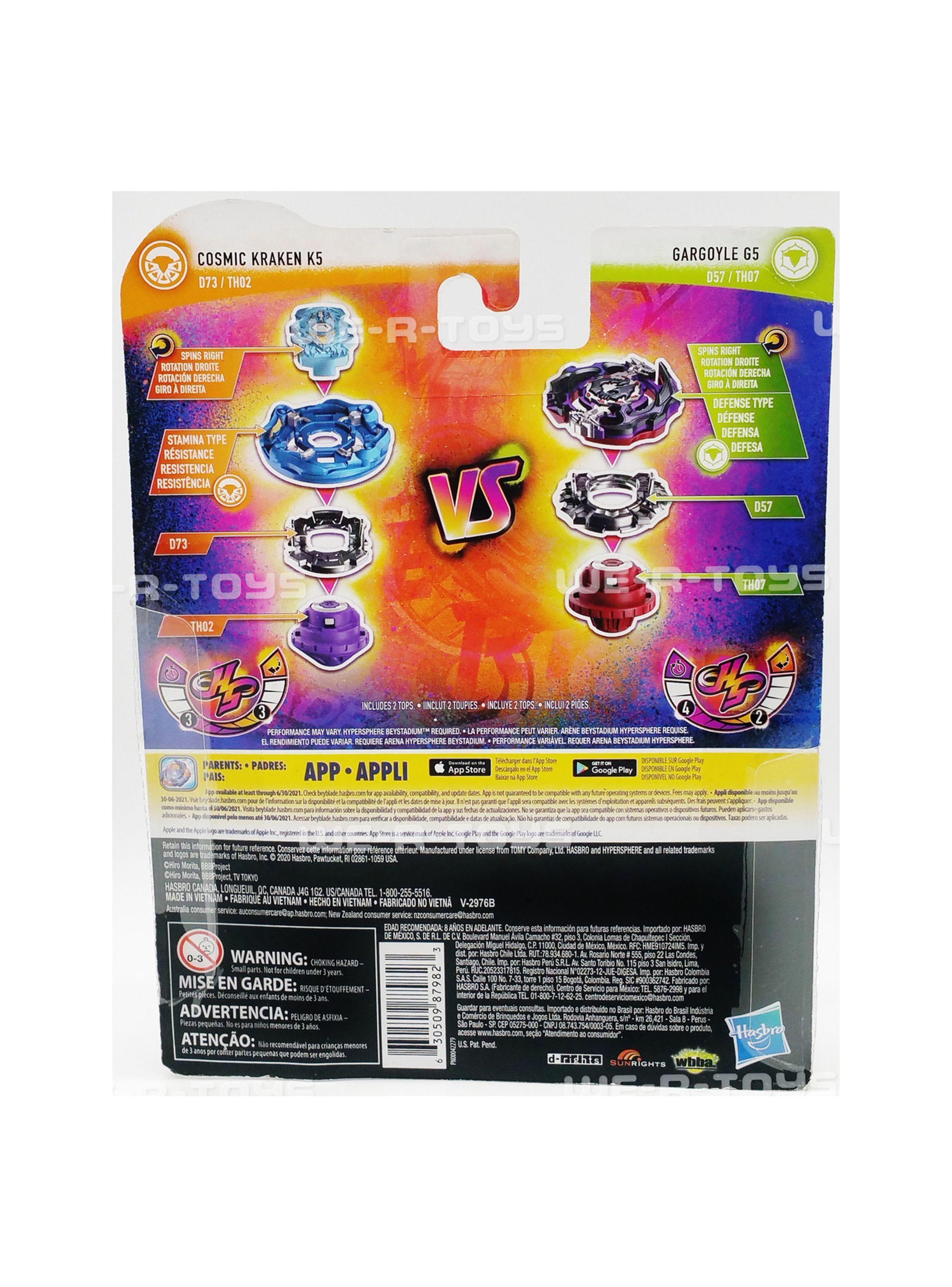 Beyblade Burst Rise Hypersphere Color Kraken K5 Y Gargoyle G5 de Hasbro-2