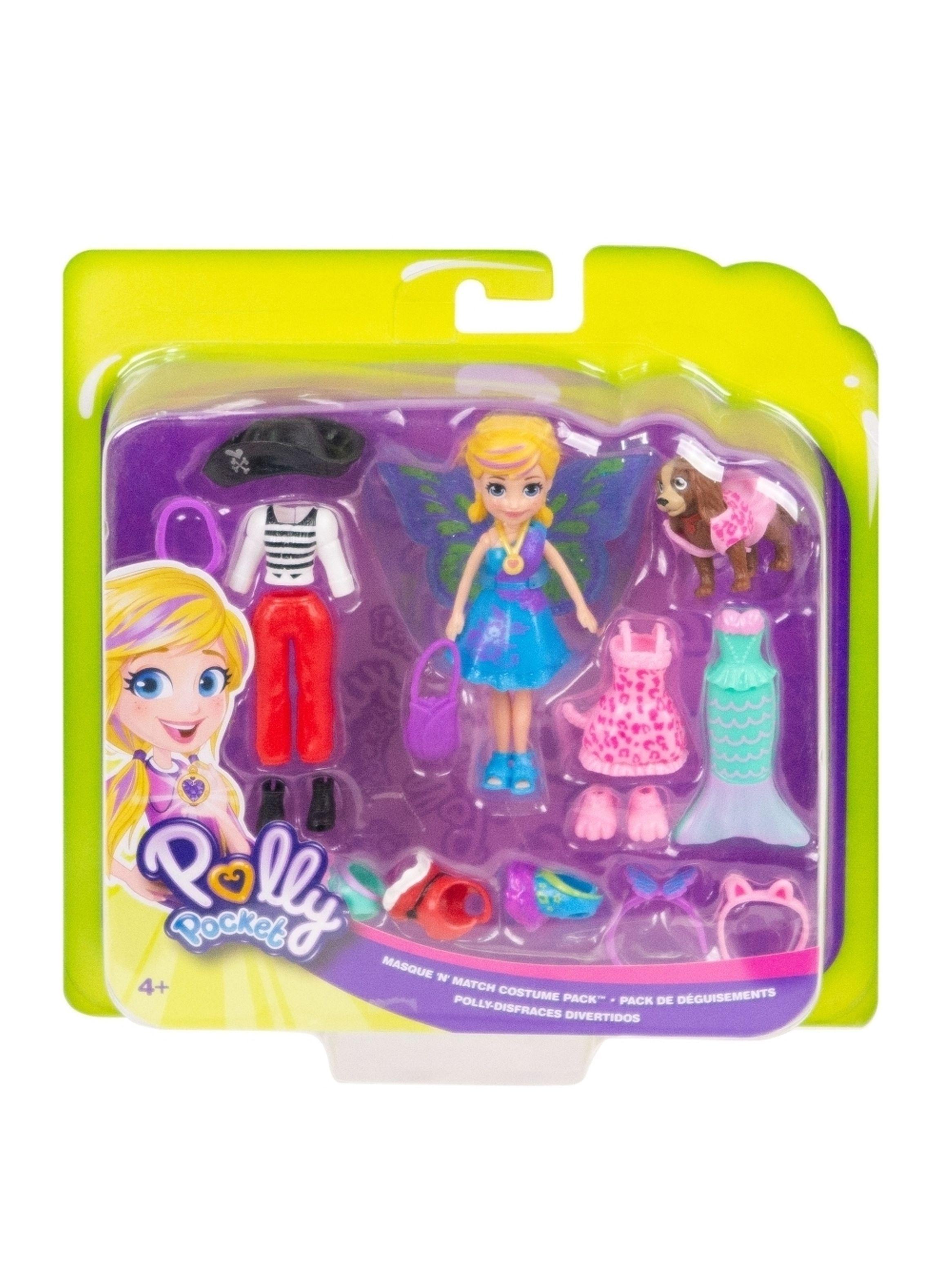 Muñeca Polly Pocket Pack De Disfraces y Mascota de Mattel-2
