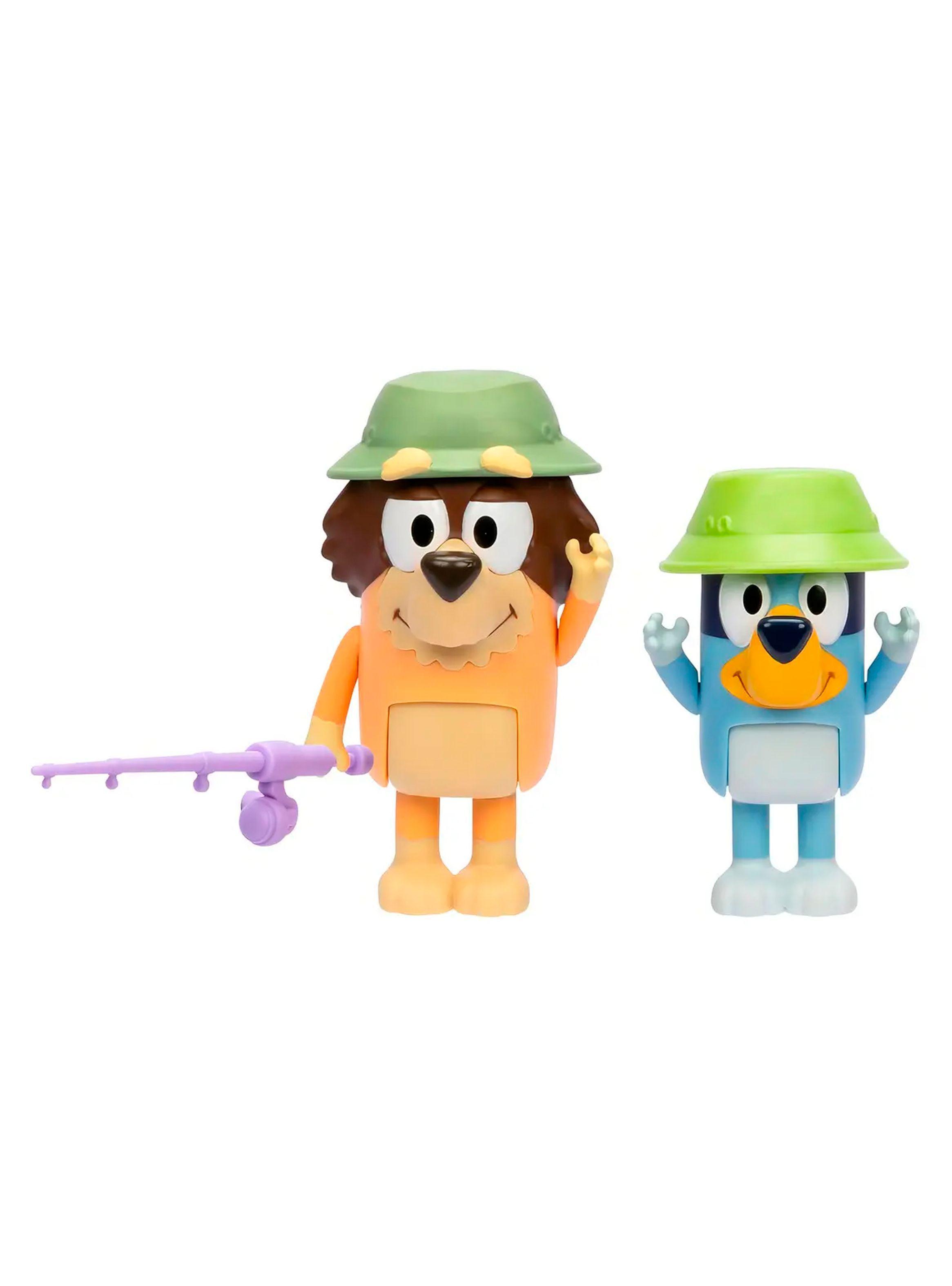 Pack 2 Figuras de Abuelo y Bluey De Pesca niños 3+-3