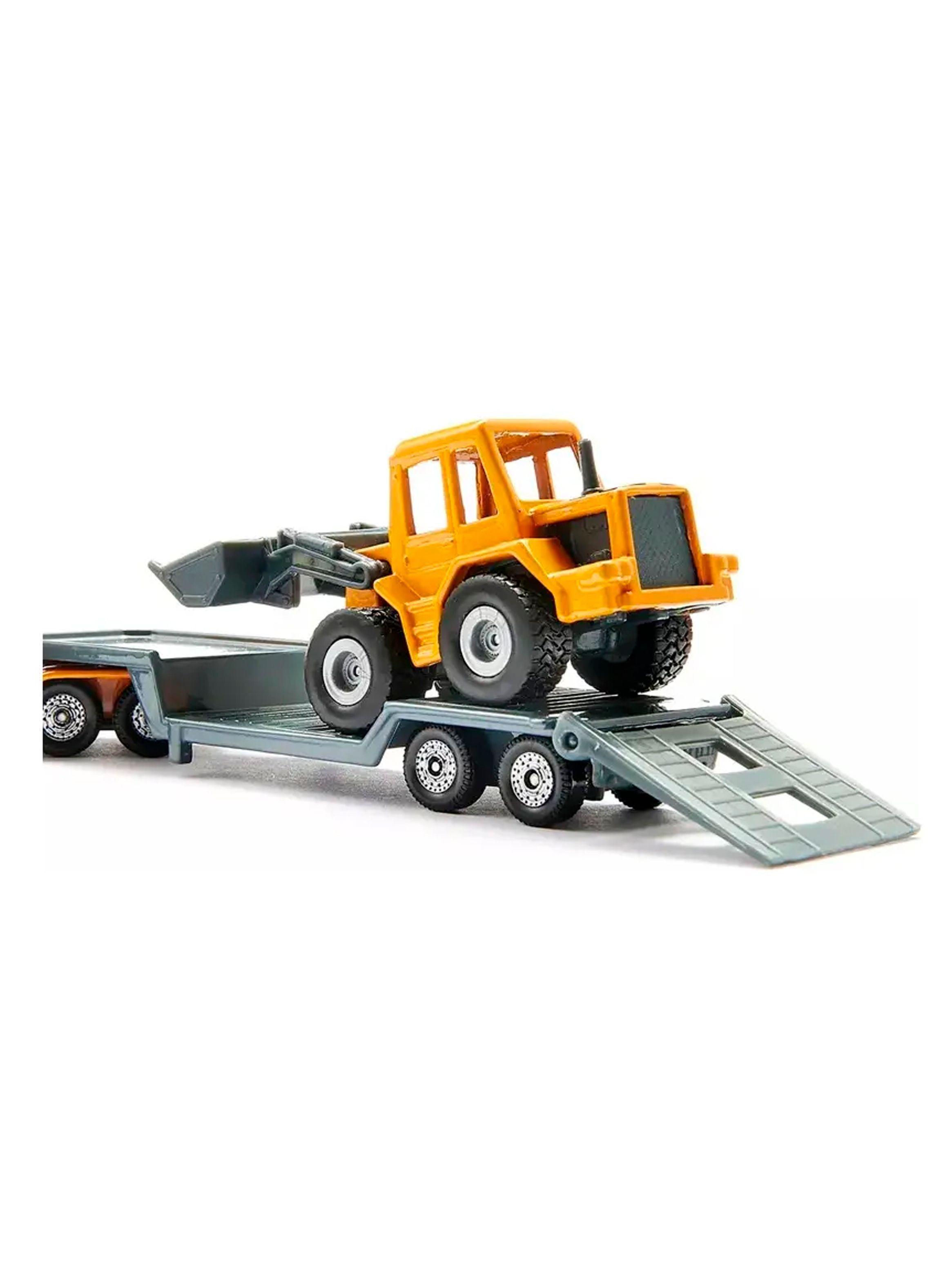 Camion Cama Baja Con Pala Cargadora Metal 1 55 Siku-3