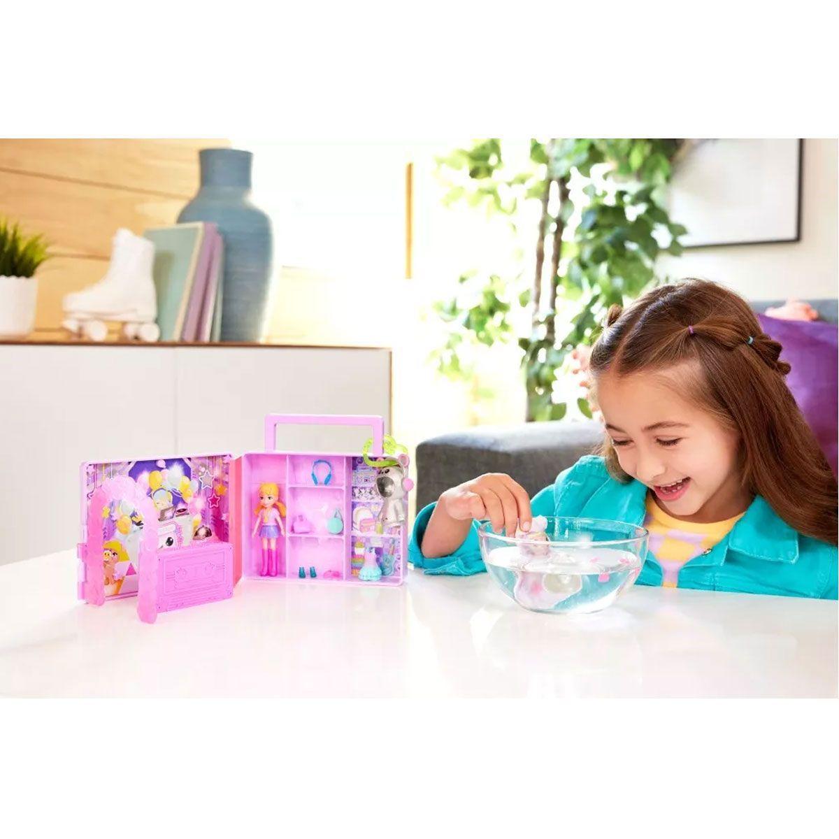 Polly Pocket Set De Juego Fiesta Disco Fashion Reveal Color Multicolor-2