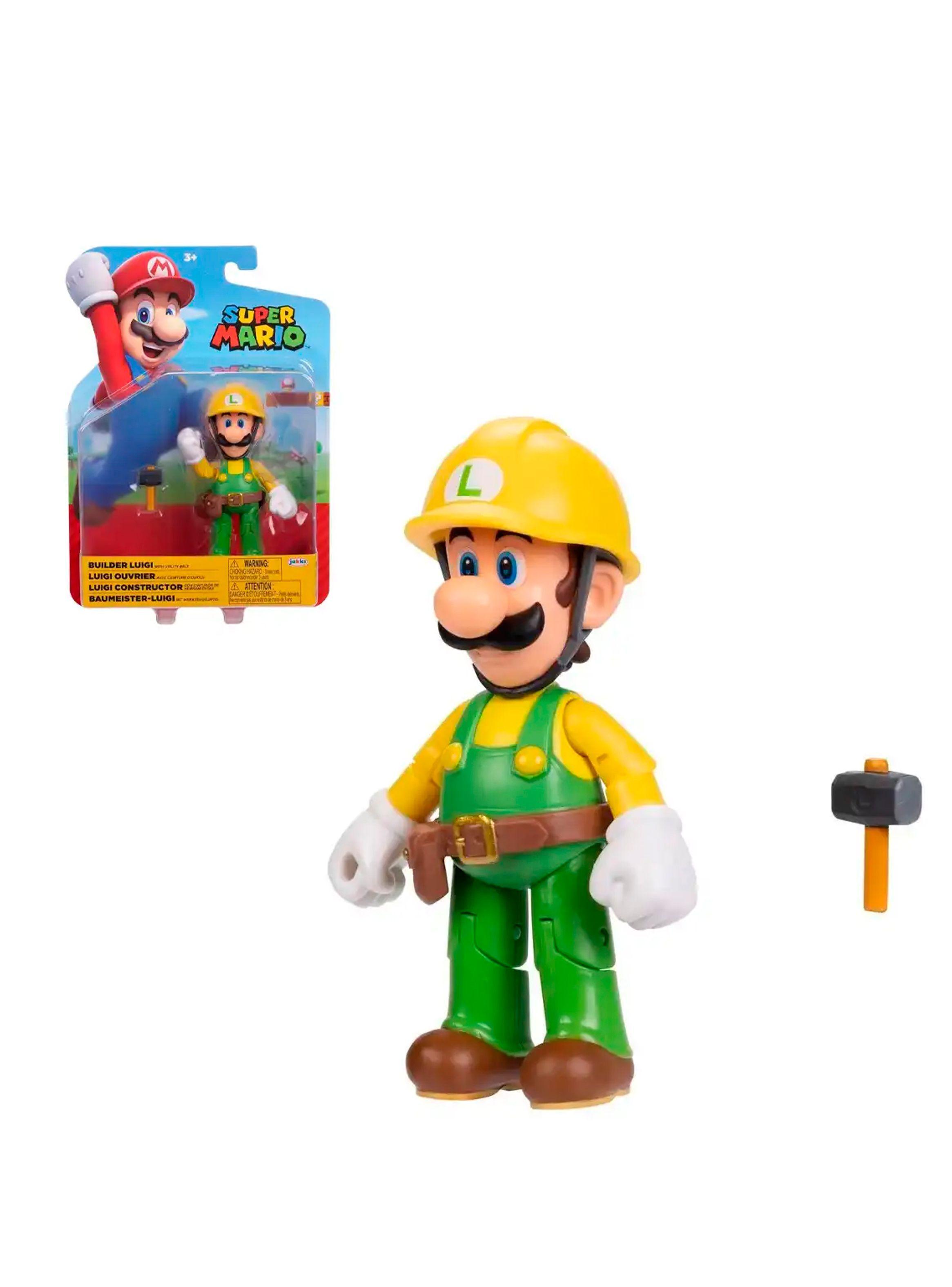 Figura Luigi Constructor 10cm | Super Mario de Jakks-0
