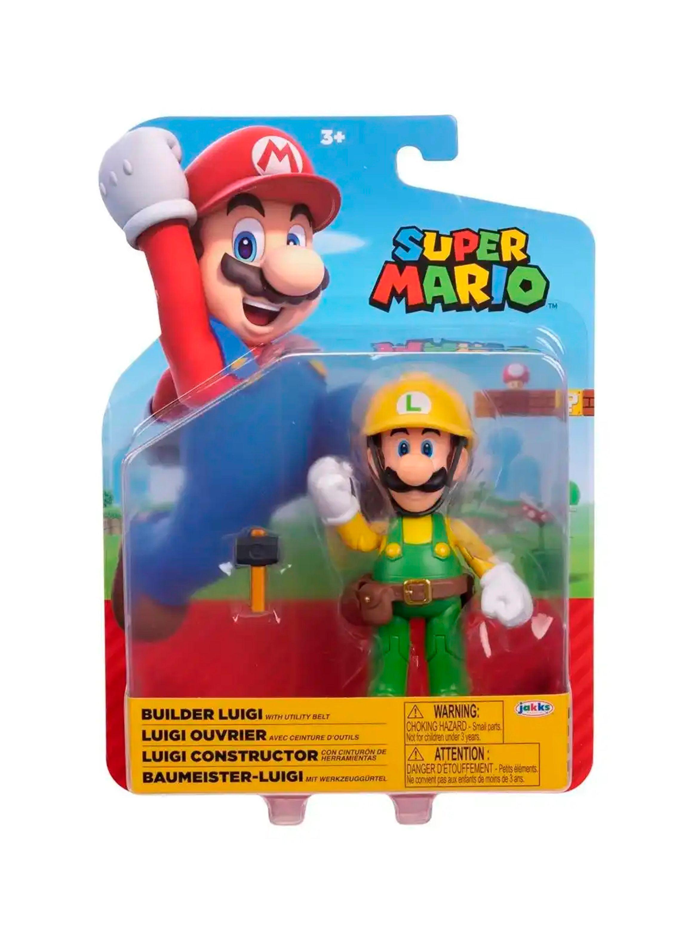 Figura Luigi Constructor 10cm | Super Mario de Jakks-2
