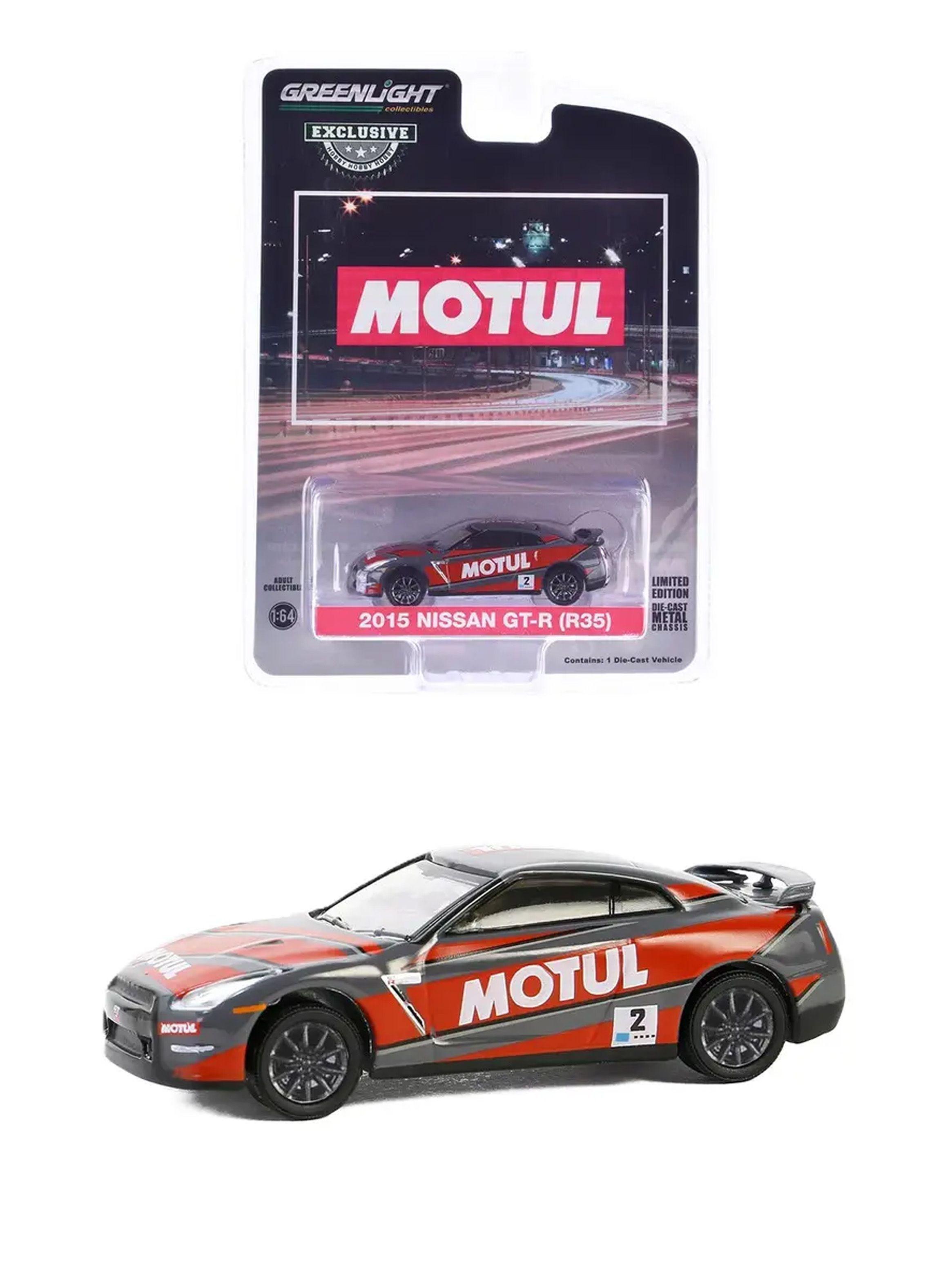 Auto Greenlight Nissan GTR R35 Motul 1 64 Gris Oscuro-0