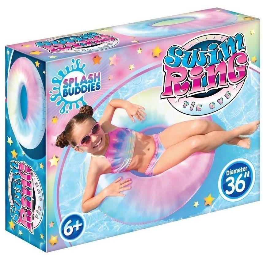 Flotador Inflable Diseño Redondo Tie Dye Para Piscina-3