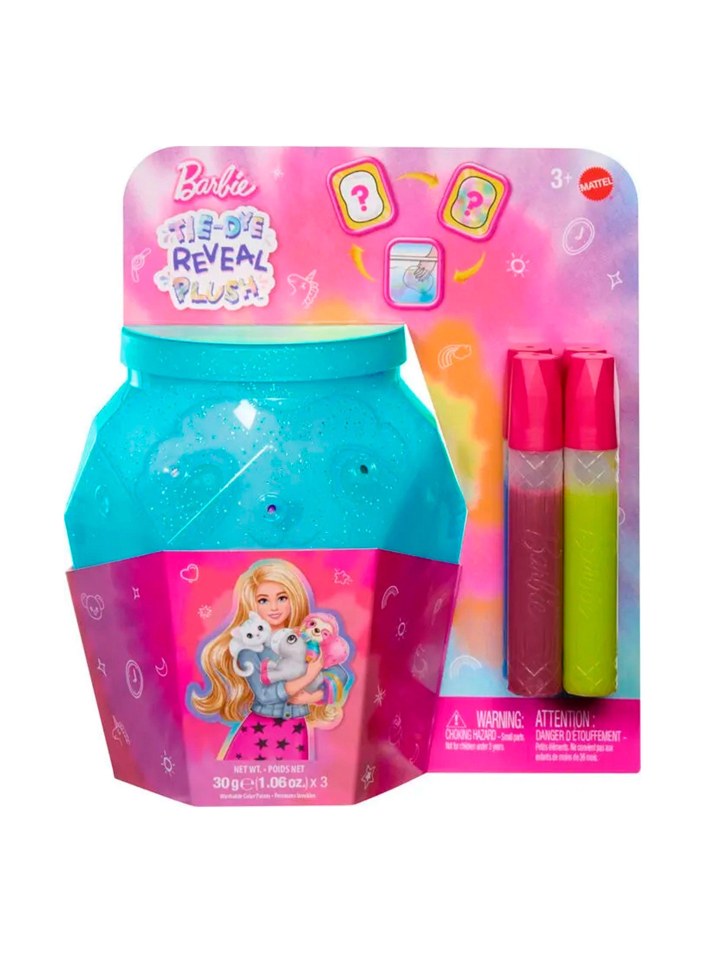 Muñeca Barbie Tie Dye Reveal Peluche Rosado niños 3+-3