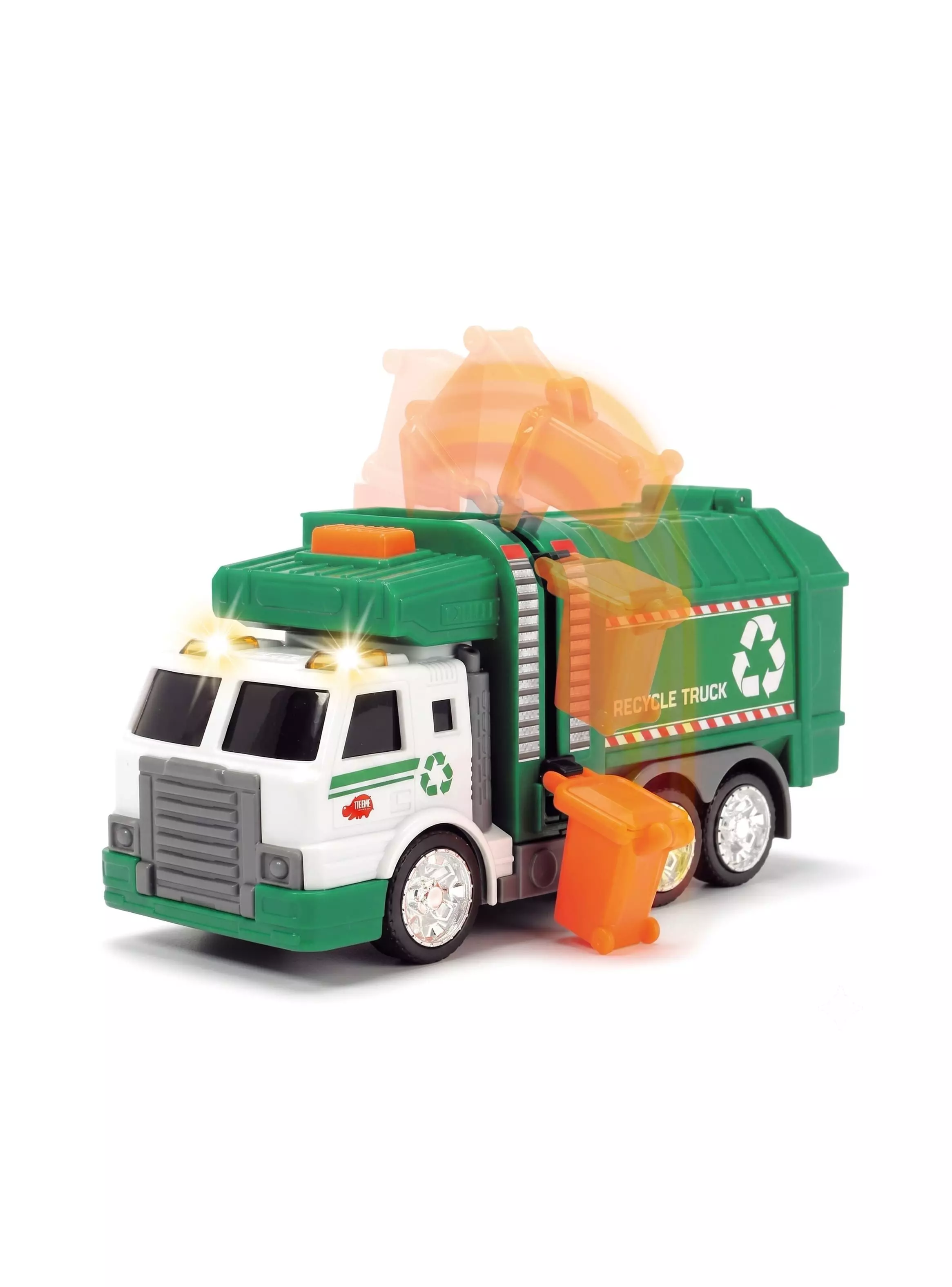 Camion De Reciclaje Juguete Luces Sonido Dickie Toys 15cm-2