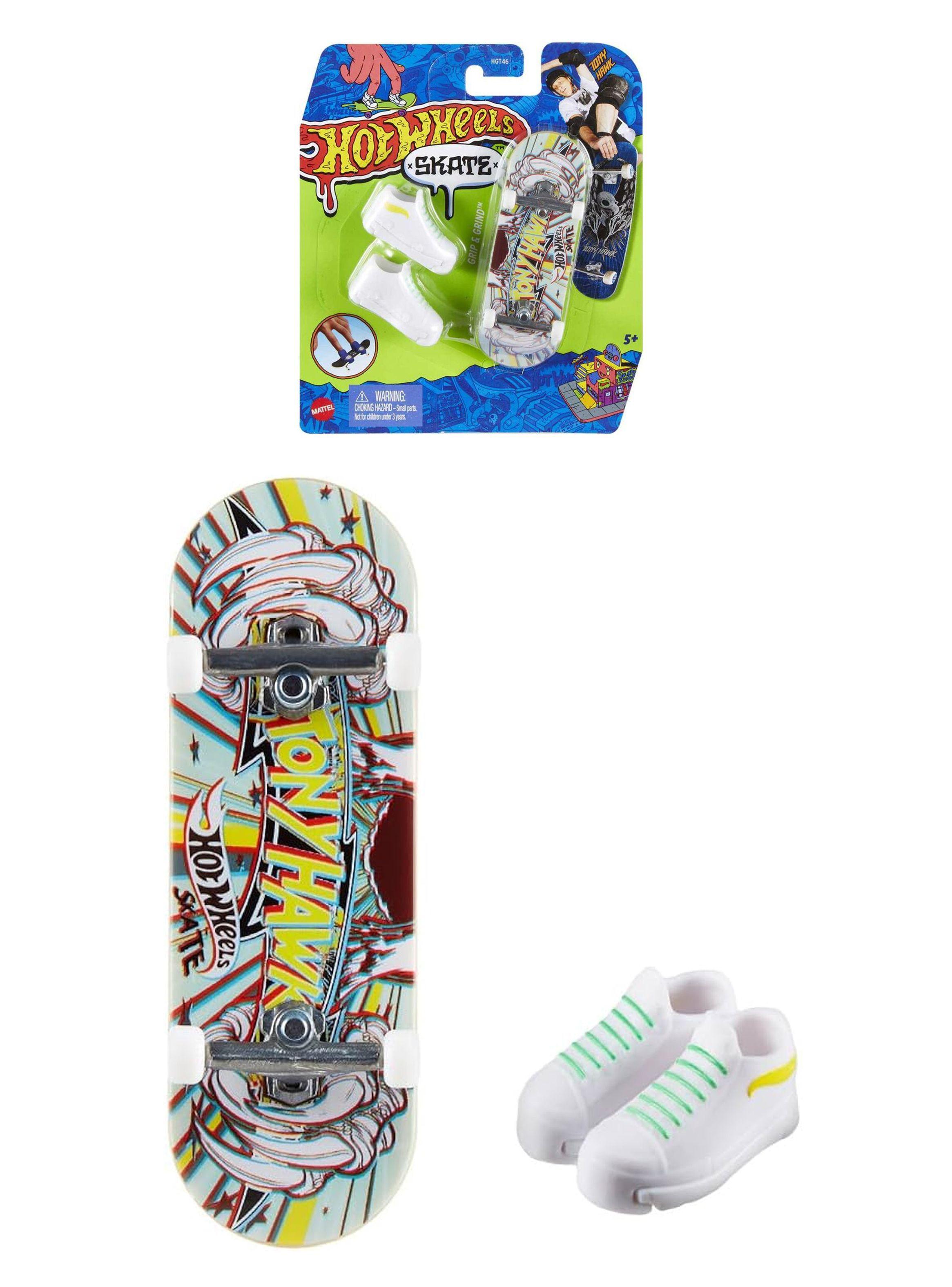 Hot Wheels Skate Patineta + Tenis Tony Hawk 2023 A Escoger Color Grip & Grind-0