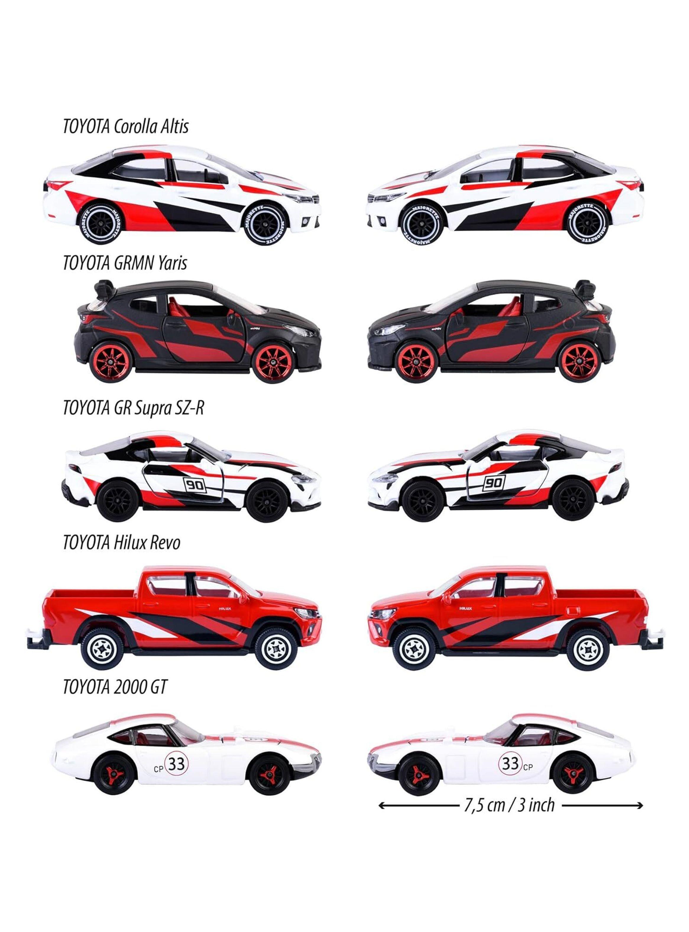 Pack 5 Autos De Colección Toyota Racing de Majorette-3