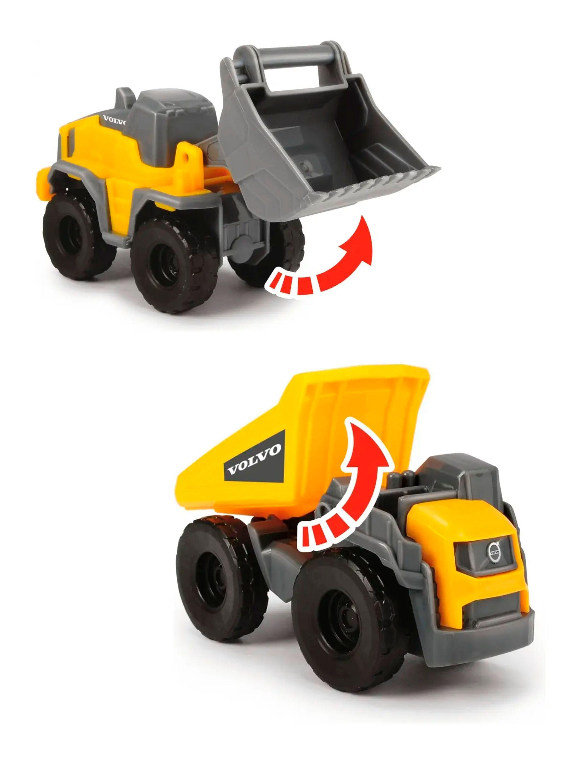 Camion Cigue a Volvo Dickie Toys 32cm 2 Mini Workers-2