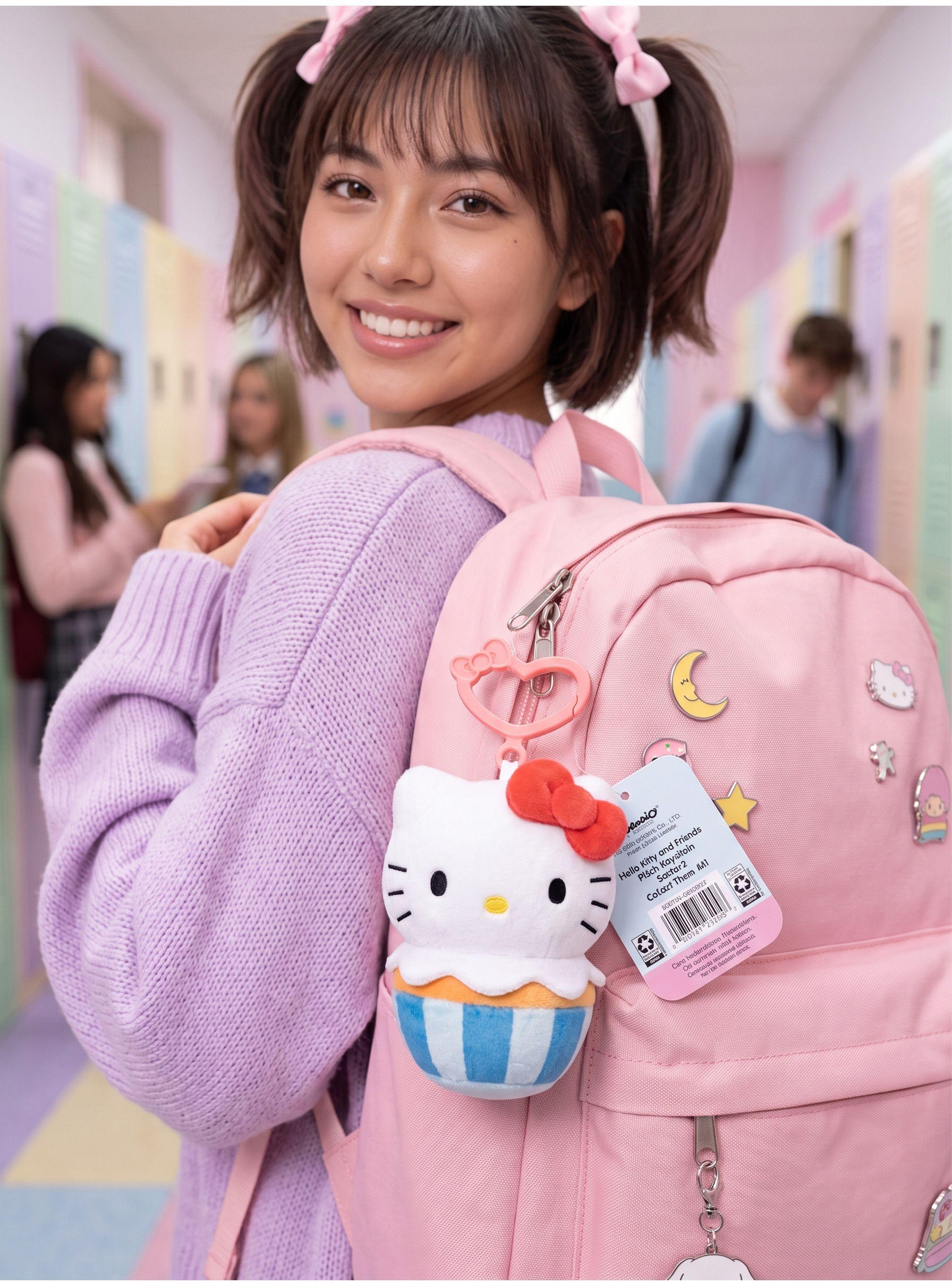 Llavero Peluche Hello Kitty Cupcake 10cm-2