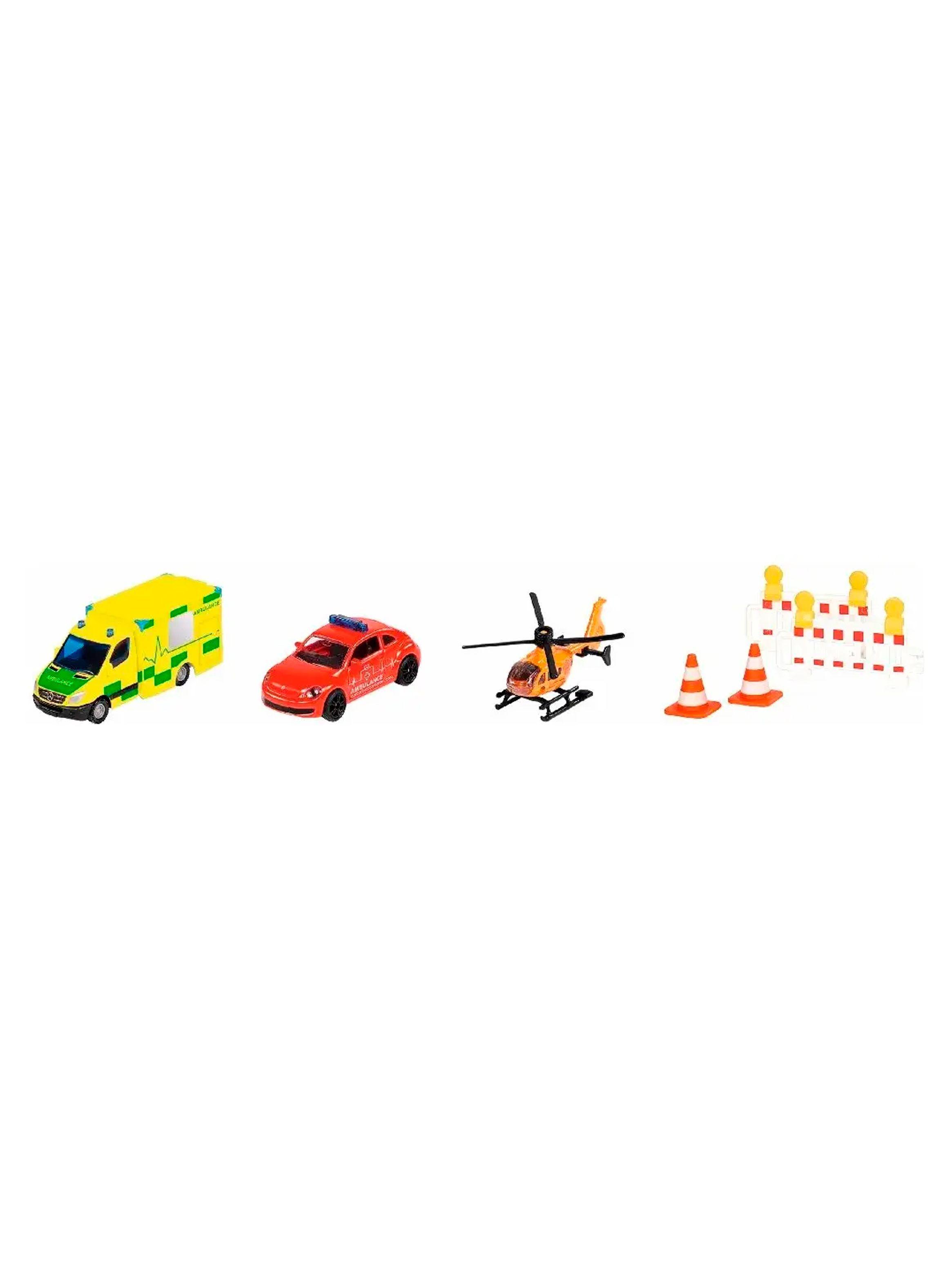 Set Vehiculos De Emergencia Metal 1 64 Siku Original-2