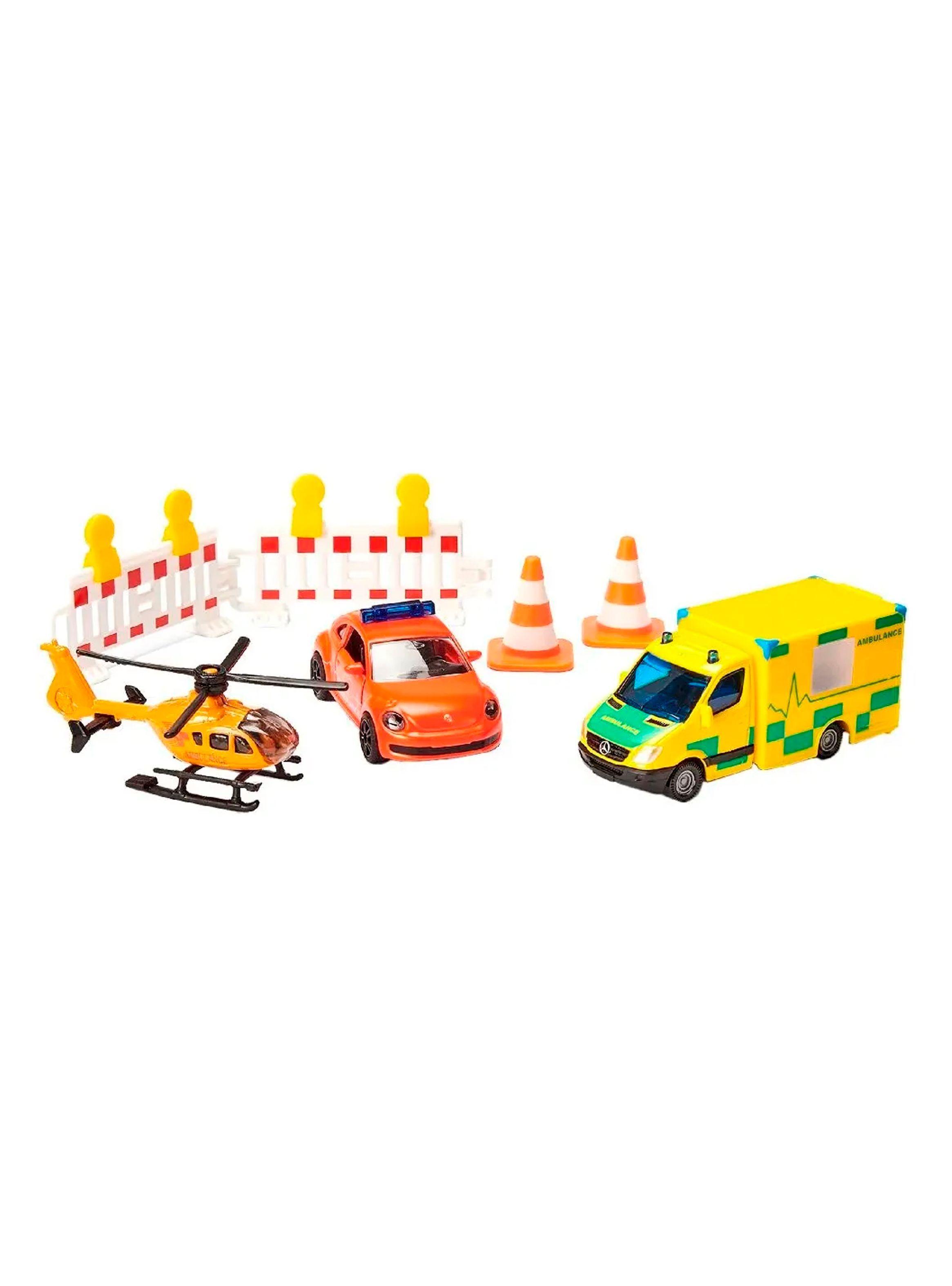 Set Vehiculos De Emergencia Metal 1 64 Siku Original-3