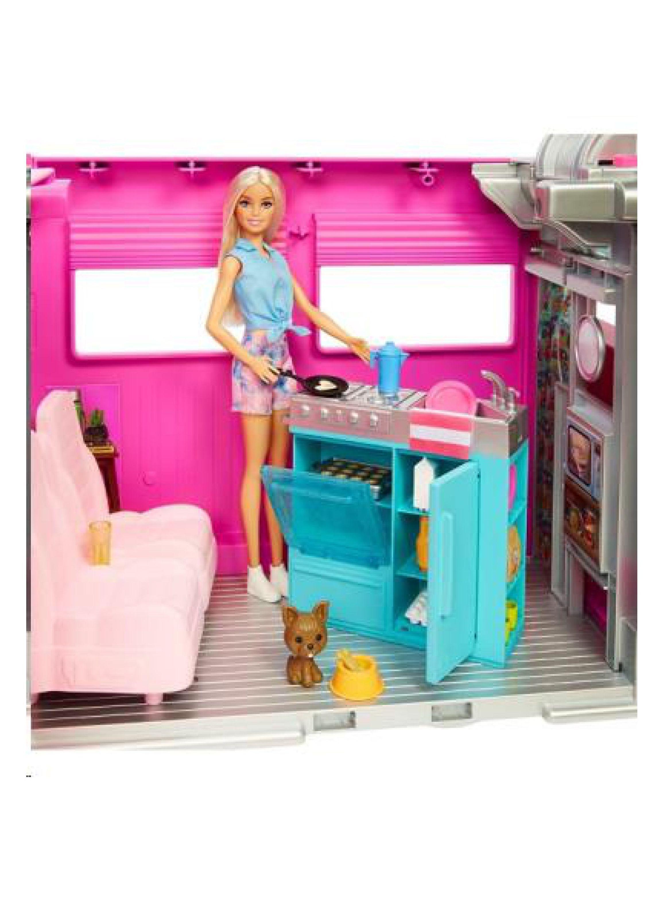 Vehículo Camper de Los Sueños de Muñeca Barbie de Mattel-4