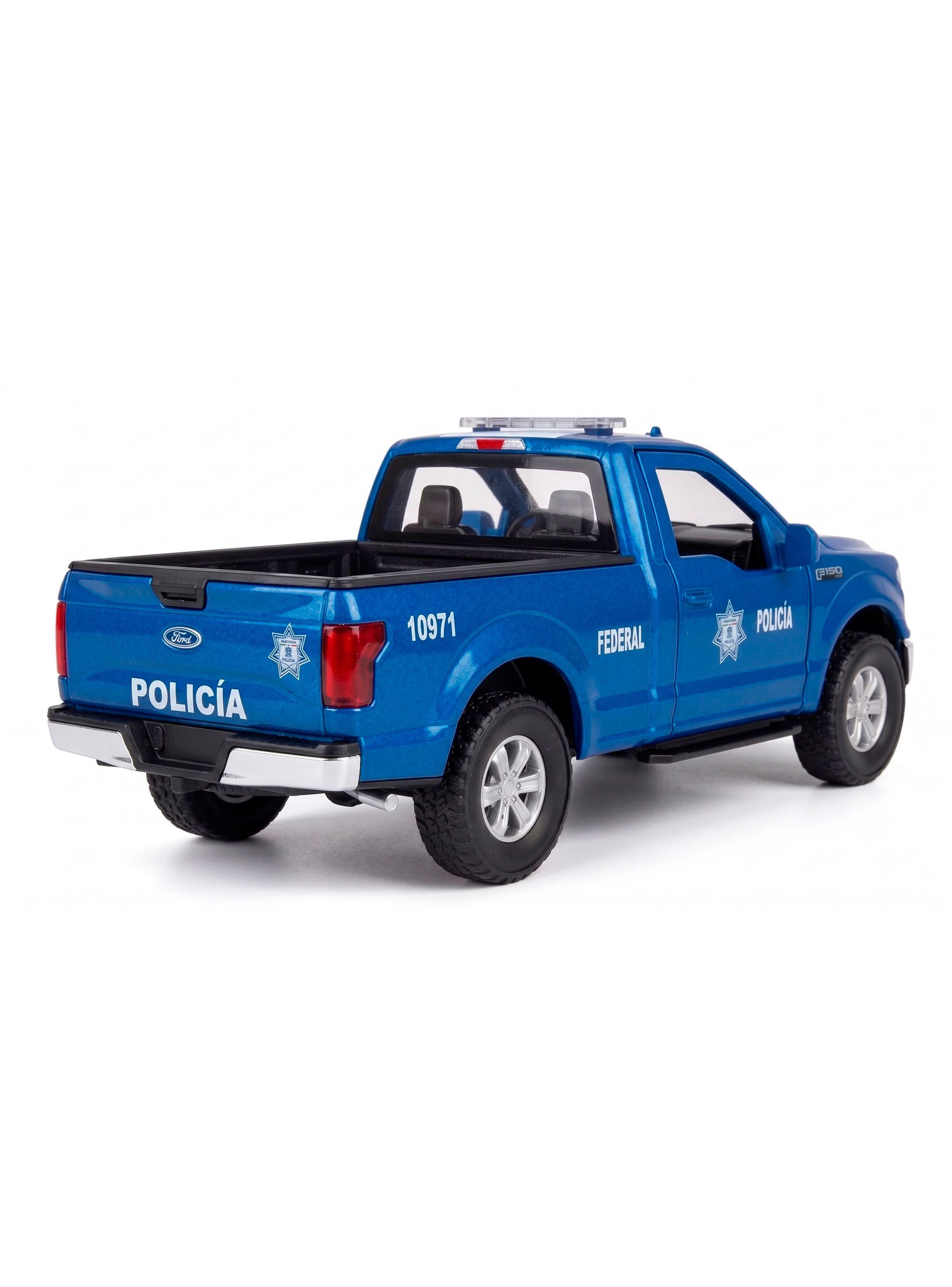 Camioneta Ford F 150 Policia Mexico Metal 1 38 Welly-2