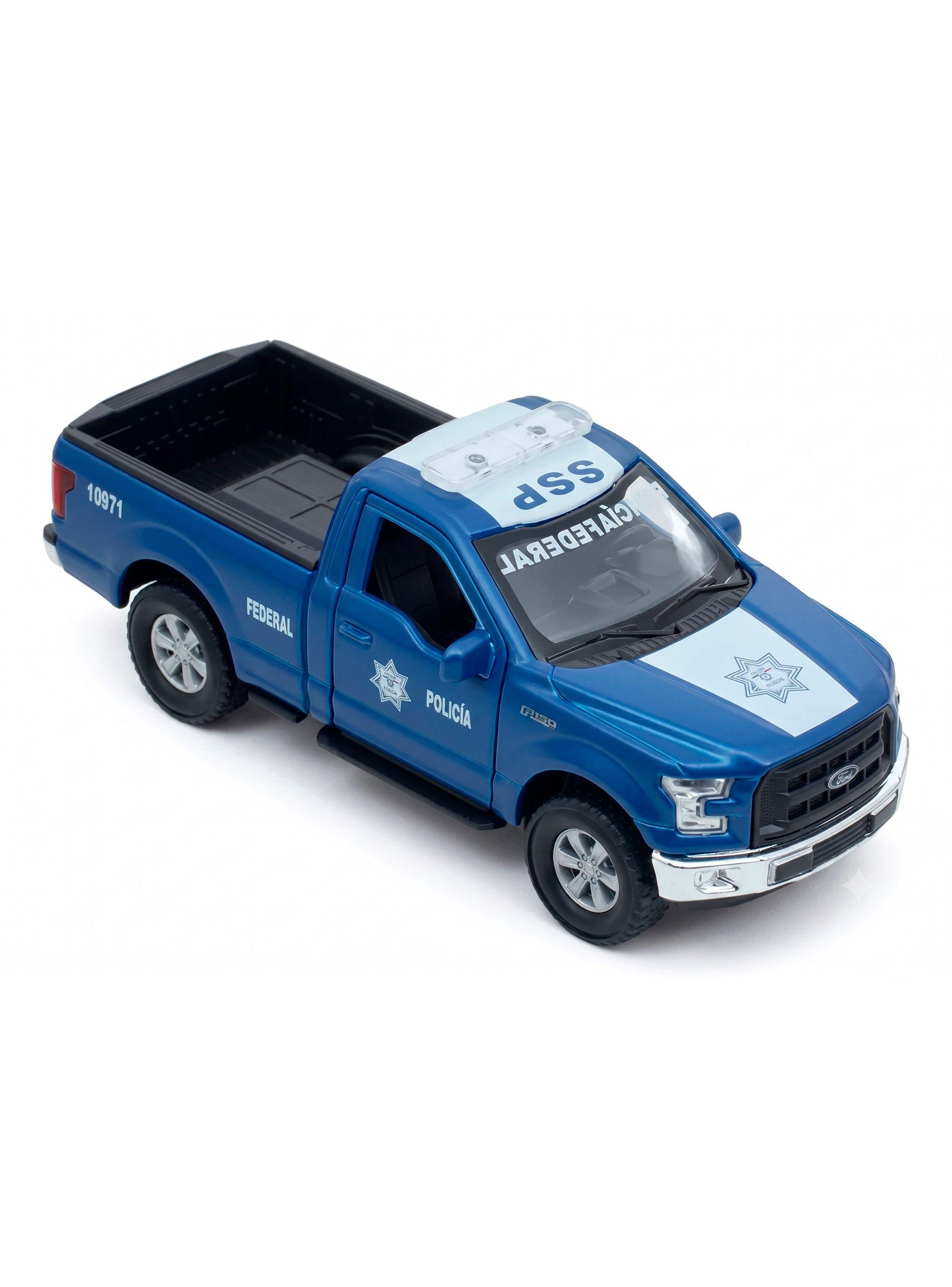 Camioneta Ford F 150 Policia Mexico Metal 1 38 Welly-3