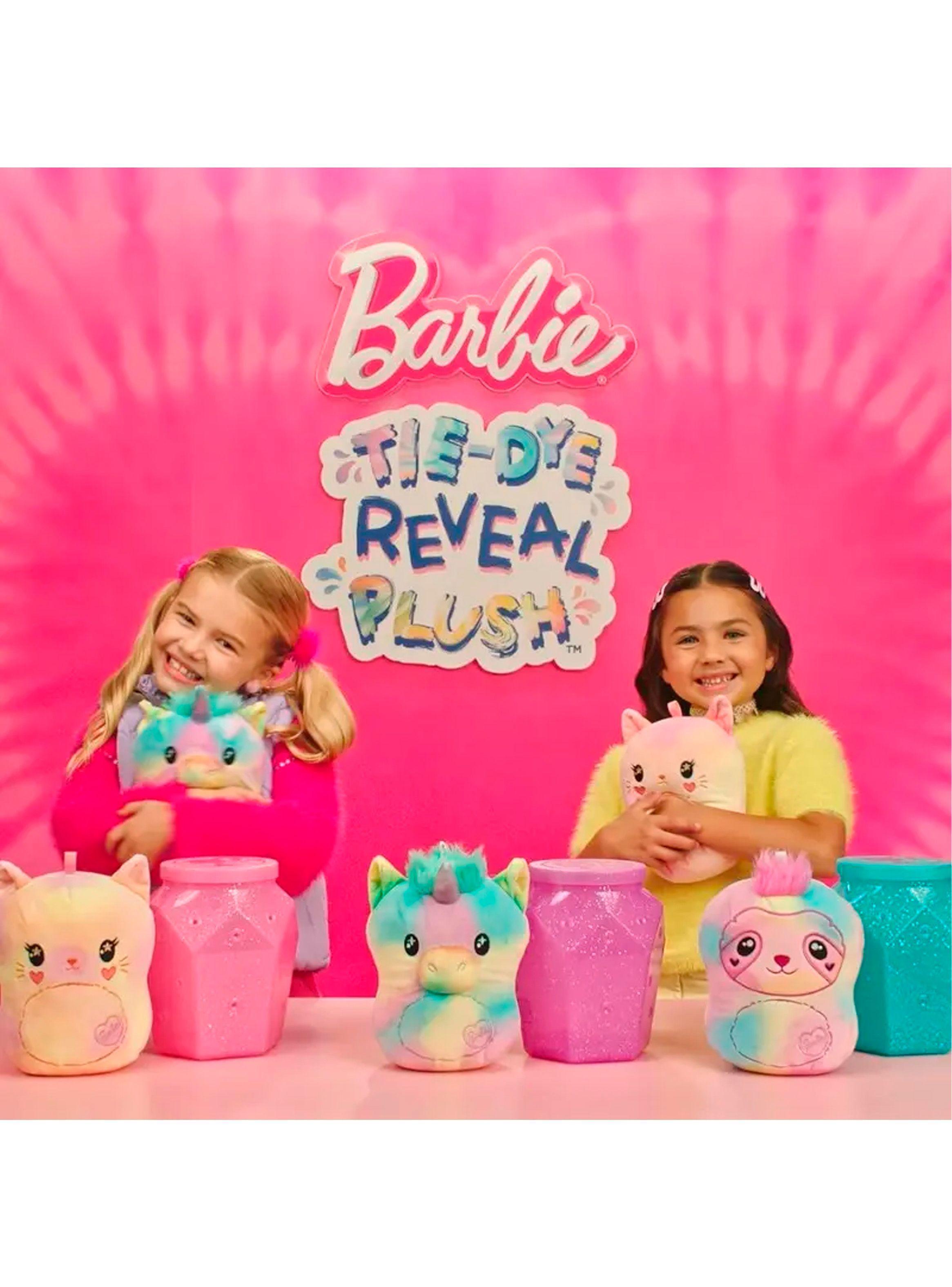 Muñeca Barbie Tie Dye Reveal Peluche Celeste niños 3+-1