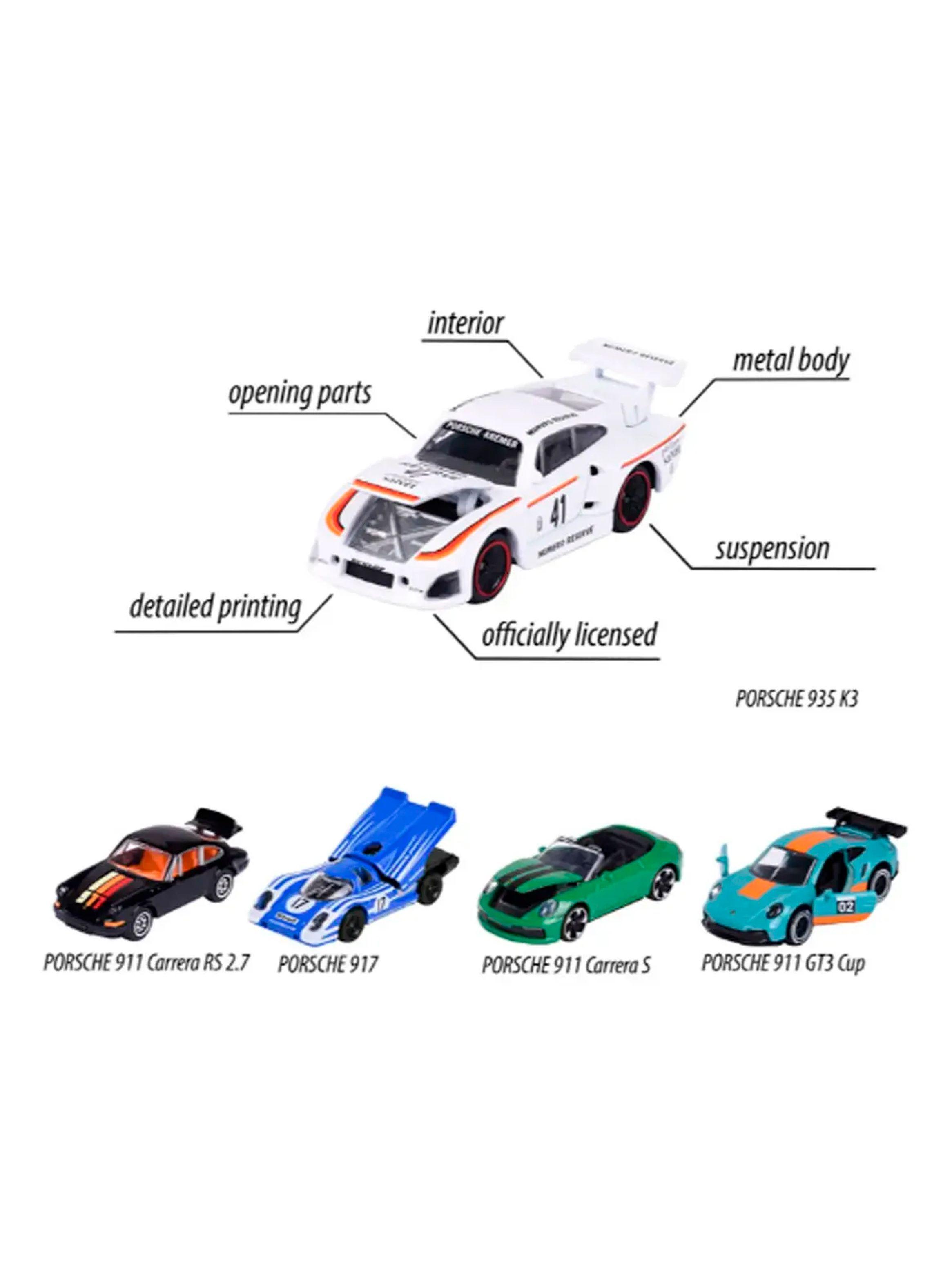 Set 5 Autos Metal 1 64 Majorette Porsche Edition Original-2