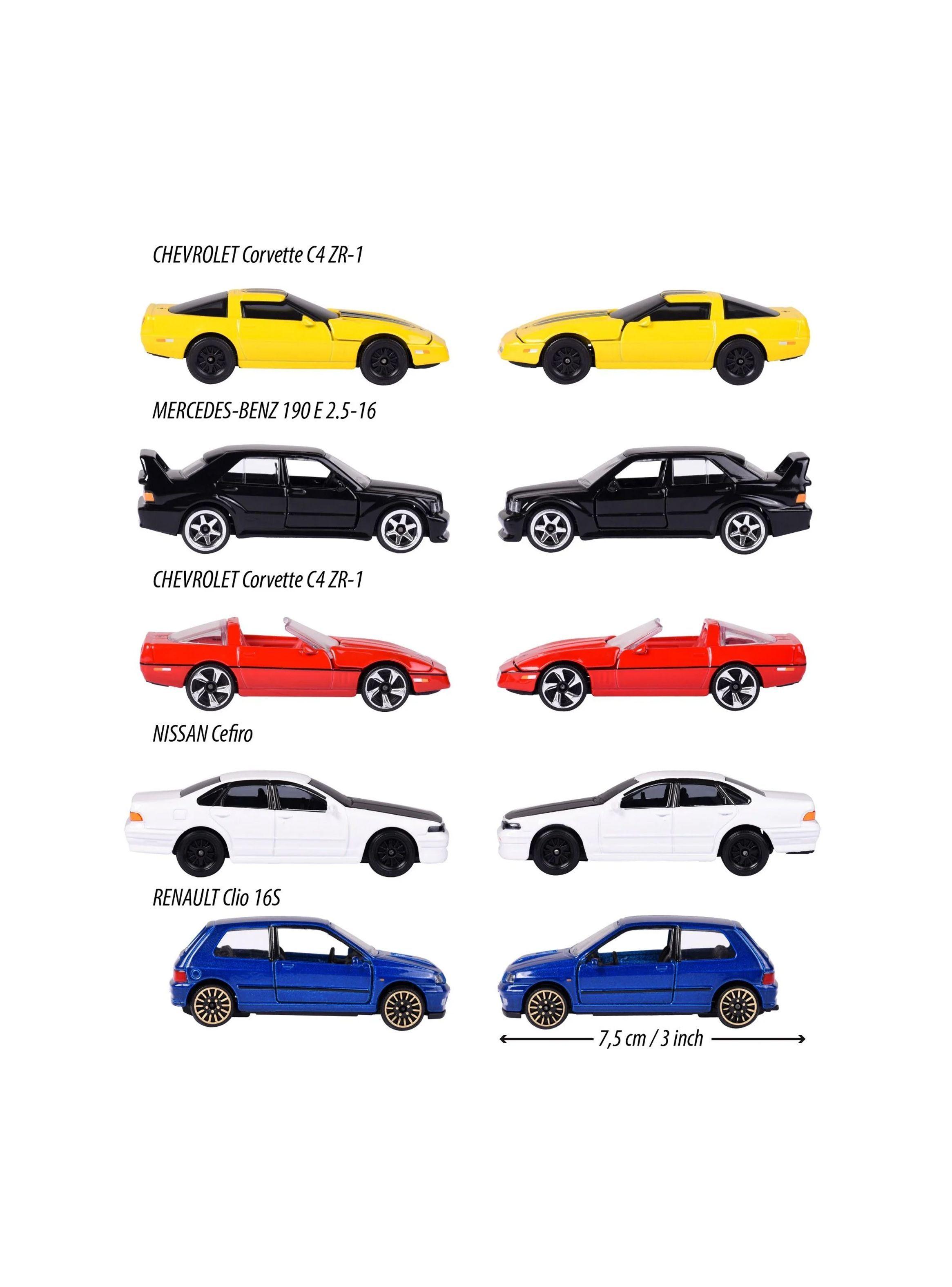 Pack 5 Autos de Colección Youngster Coches De Los 90 Escala 1:64 de Majorette-3