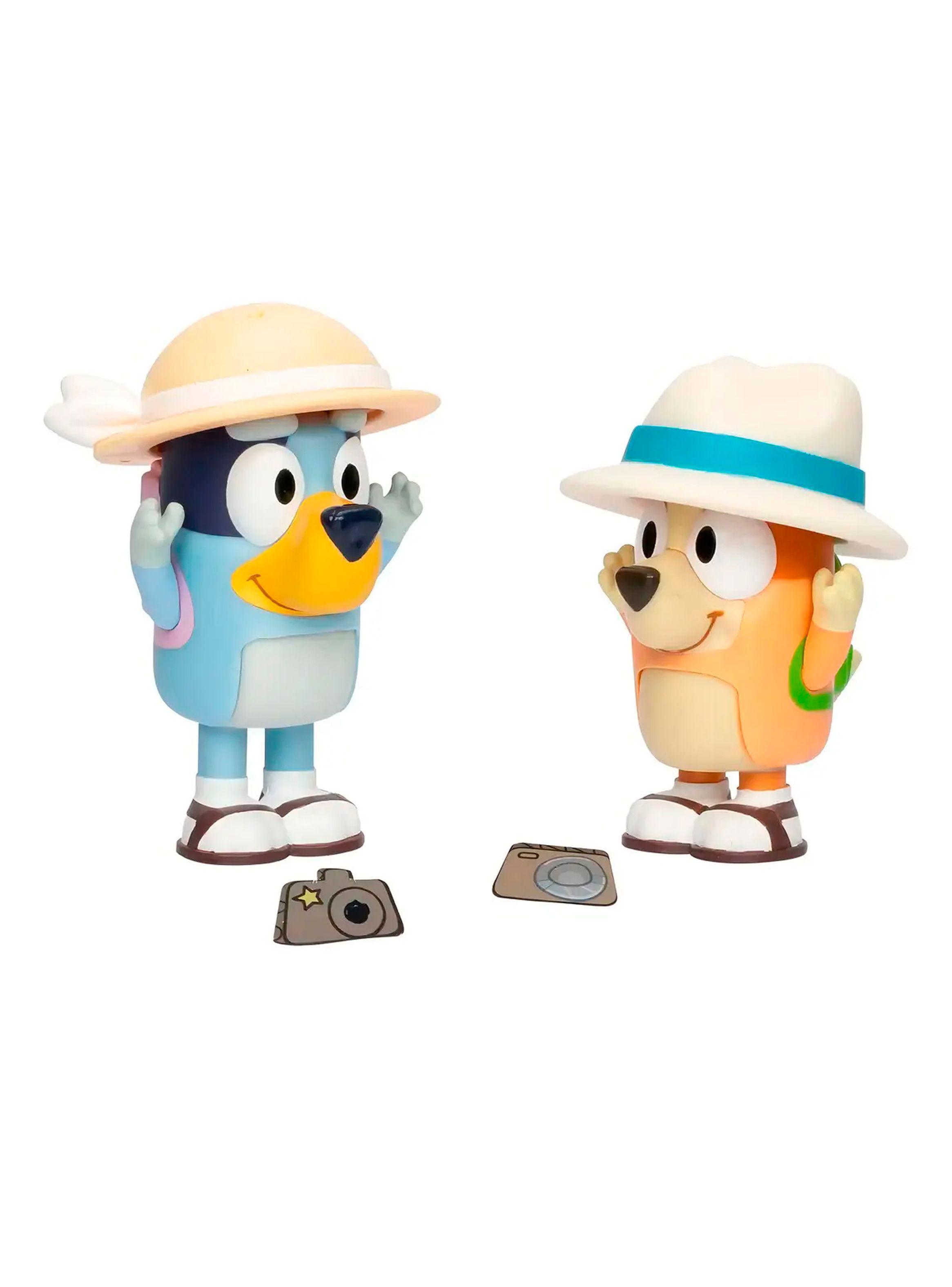Pack 2 Figuras de Bluey y Bingo En Vacaciones niños 3+-3